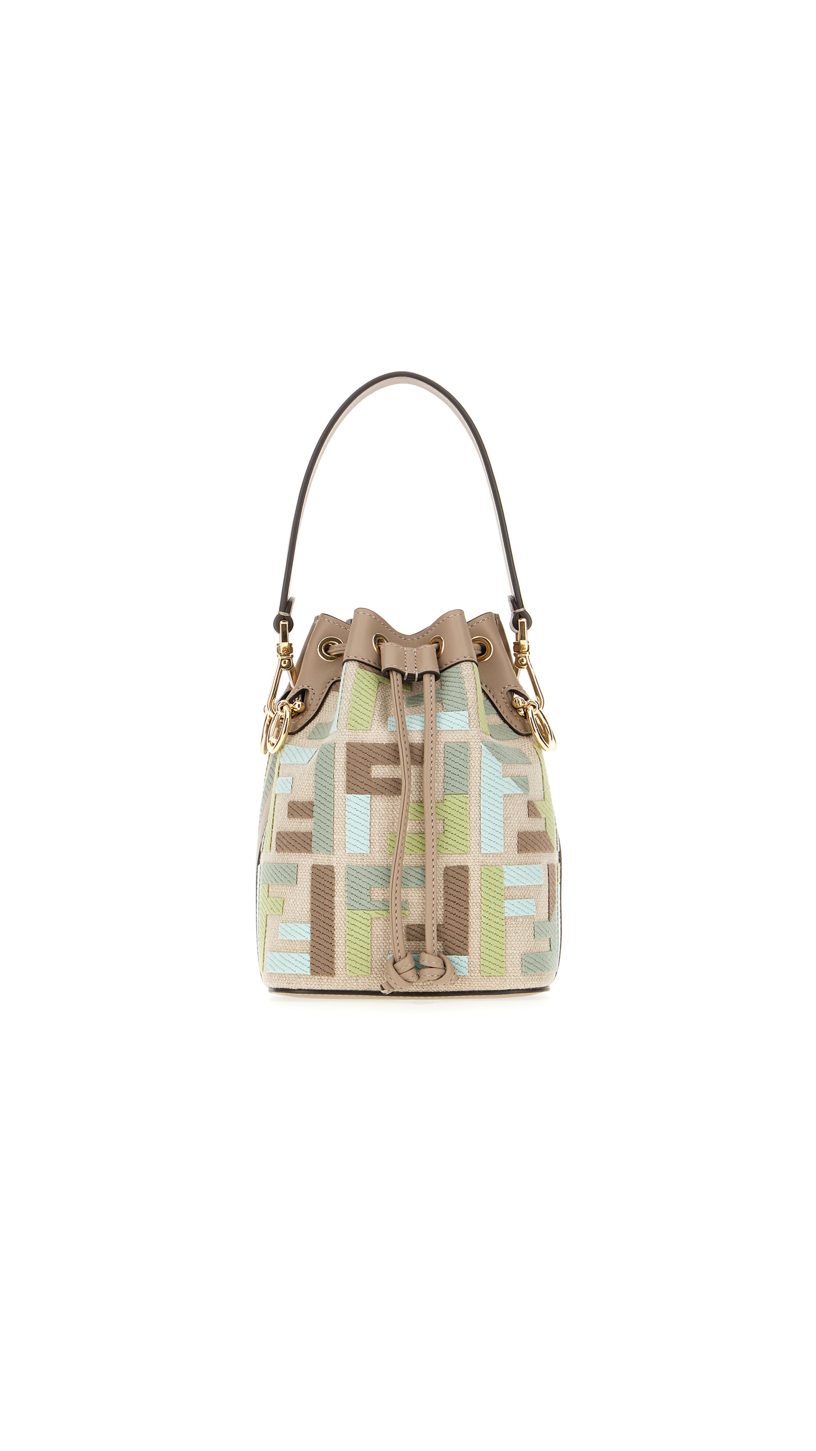 Mon Trésor FF Canvas Bucket Back - Multi Green