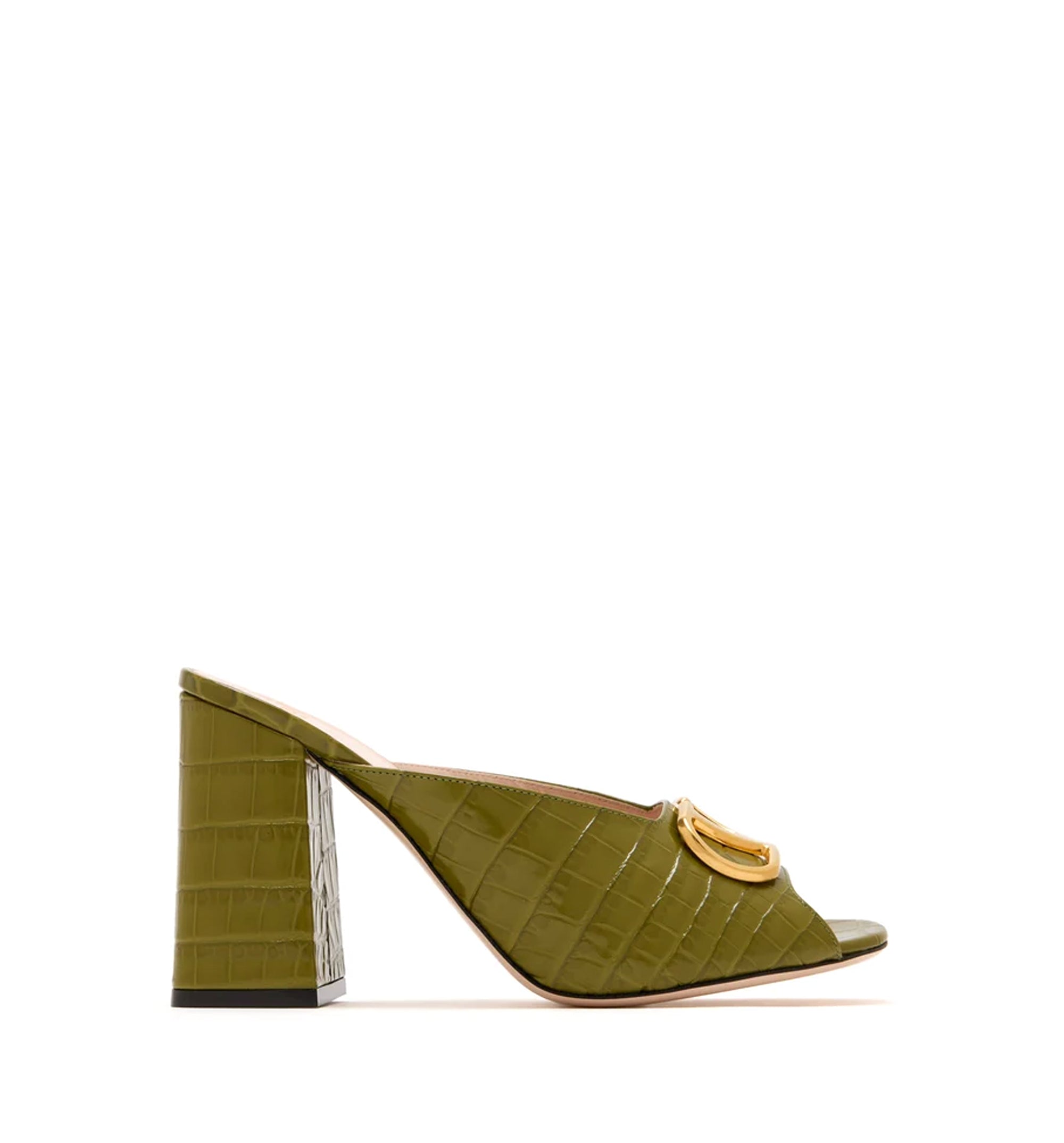 VLogo Signature Leather Mules