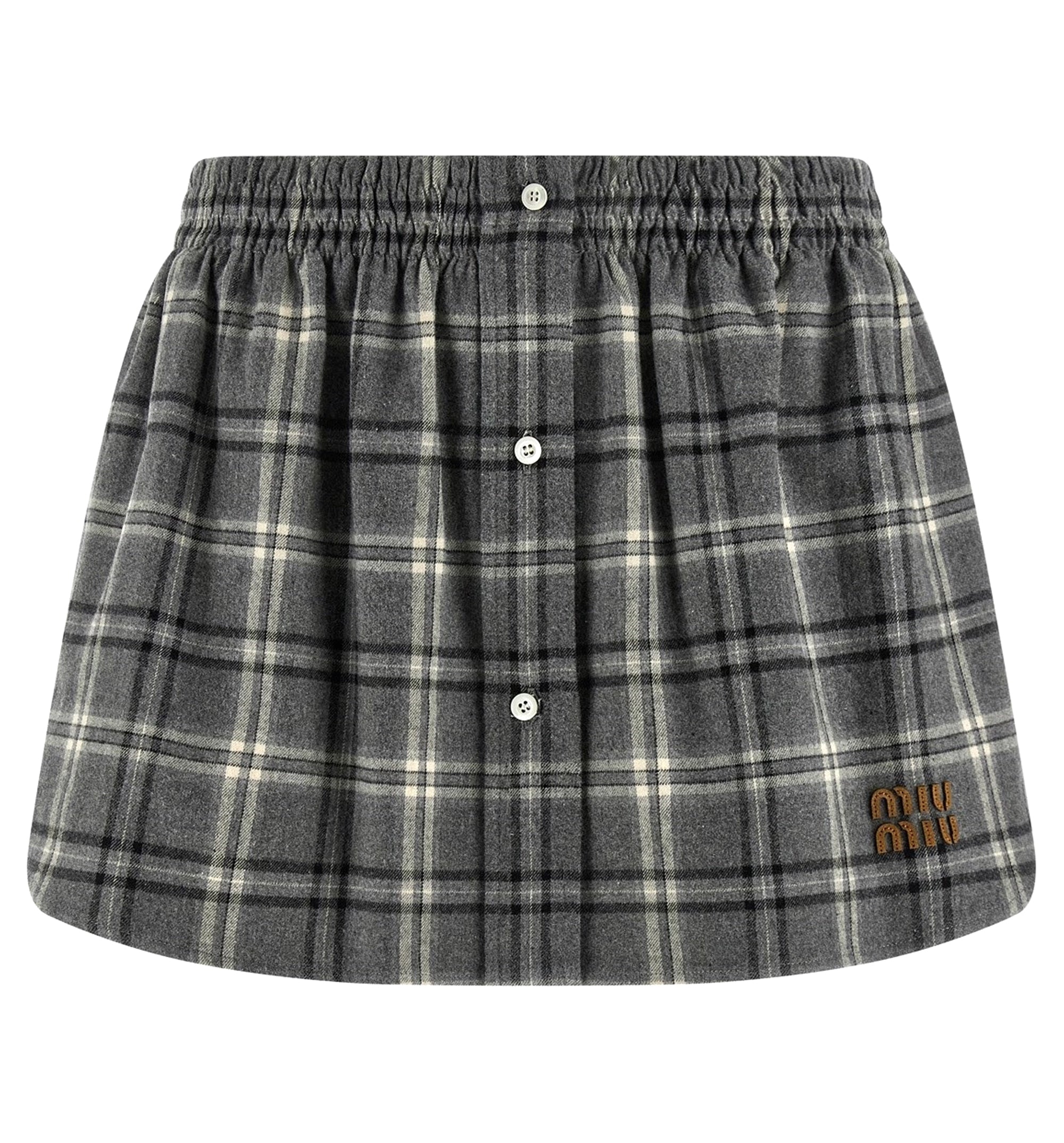 Checked Flannel Miniskirt