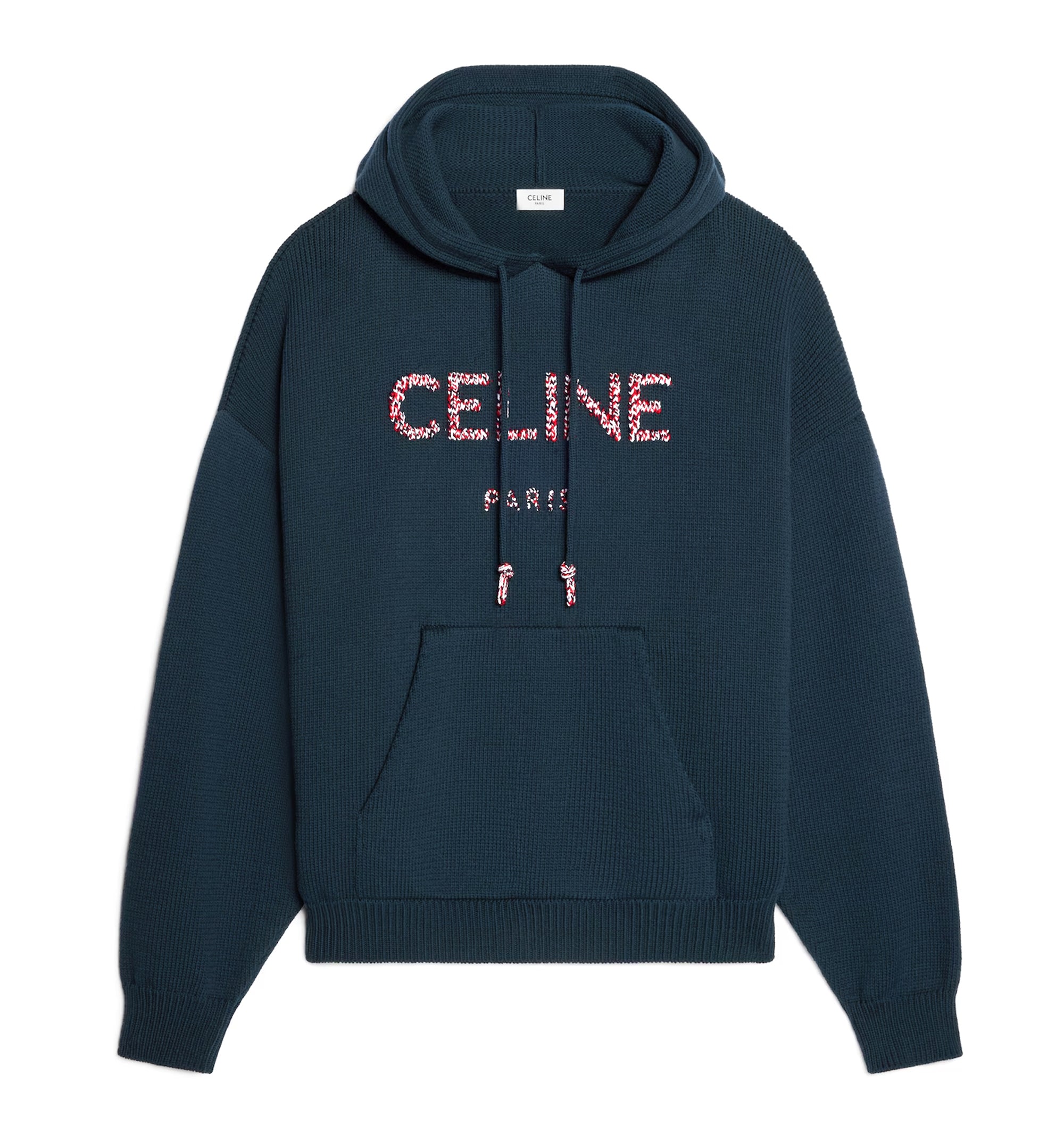 Hooded Sweater In Ribbed Cotton
