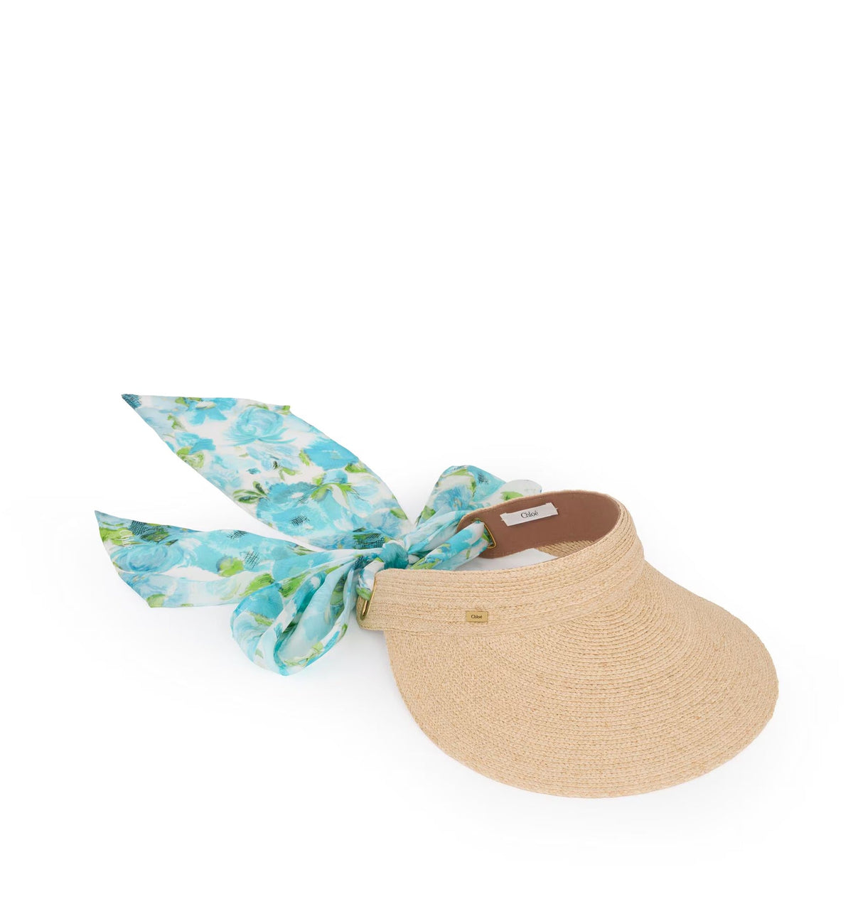 The Chloé visor in raffia