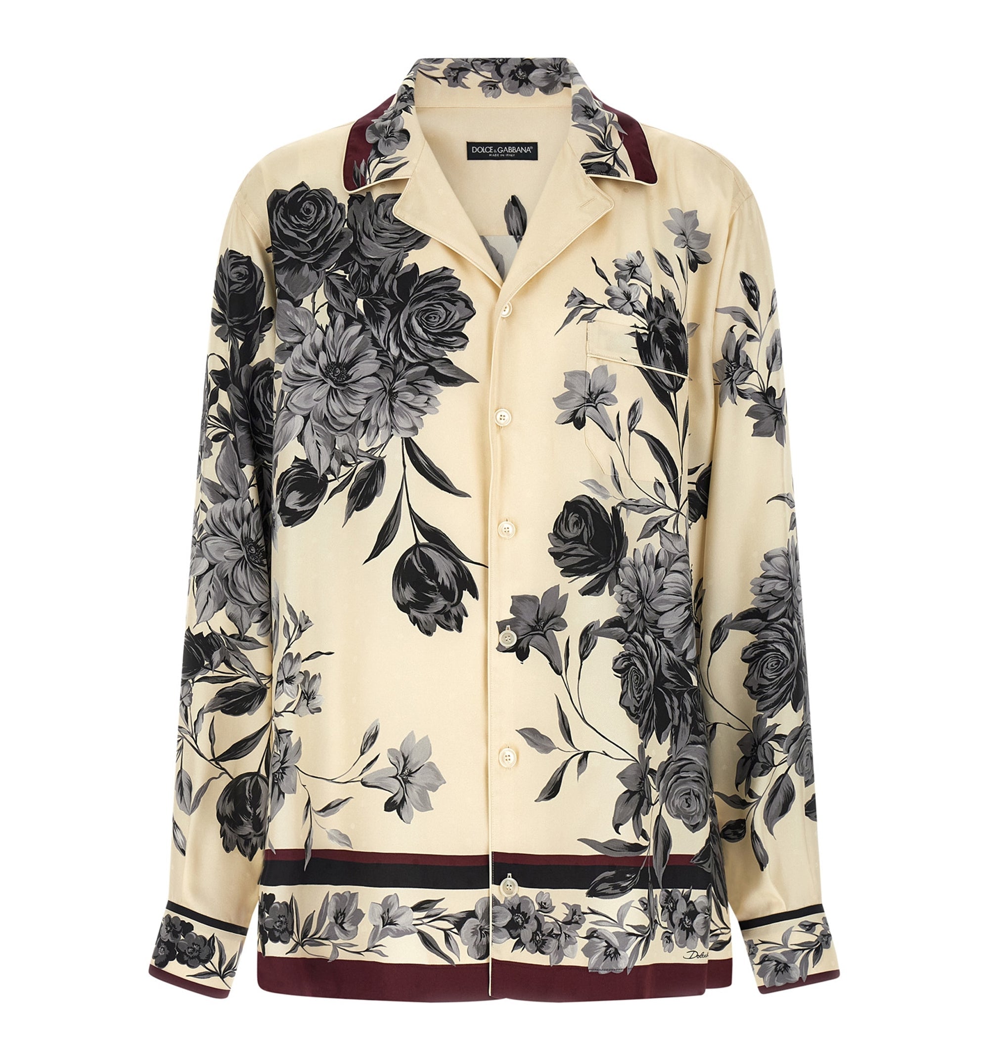 Maiolica-Print Silk Twill Shirt