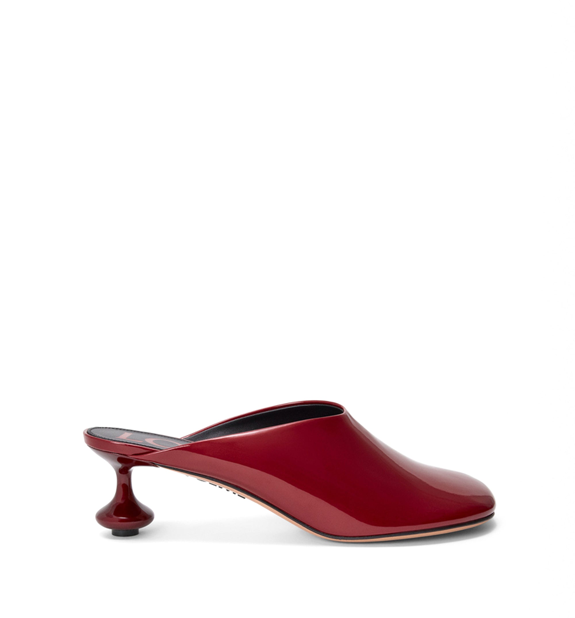 Toy Mule In Soft Patent Lambskin