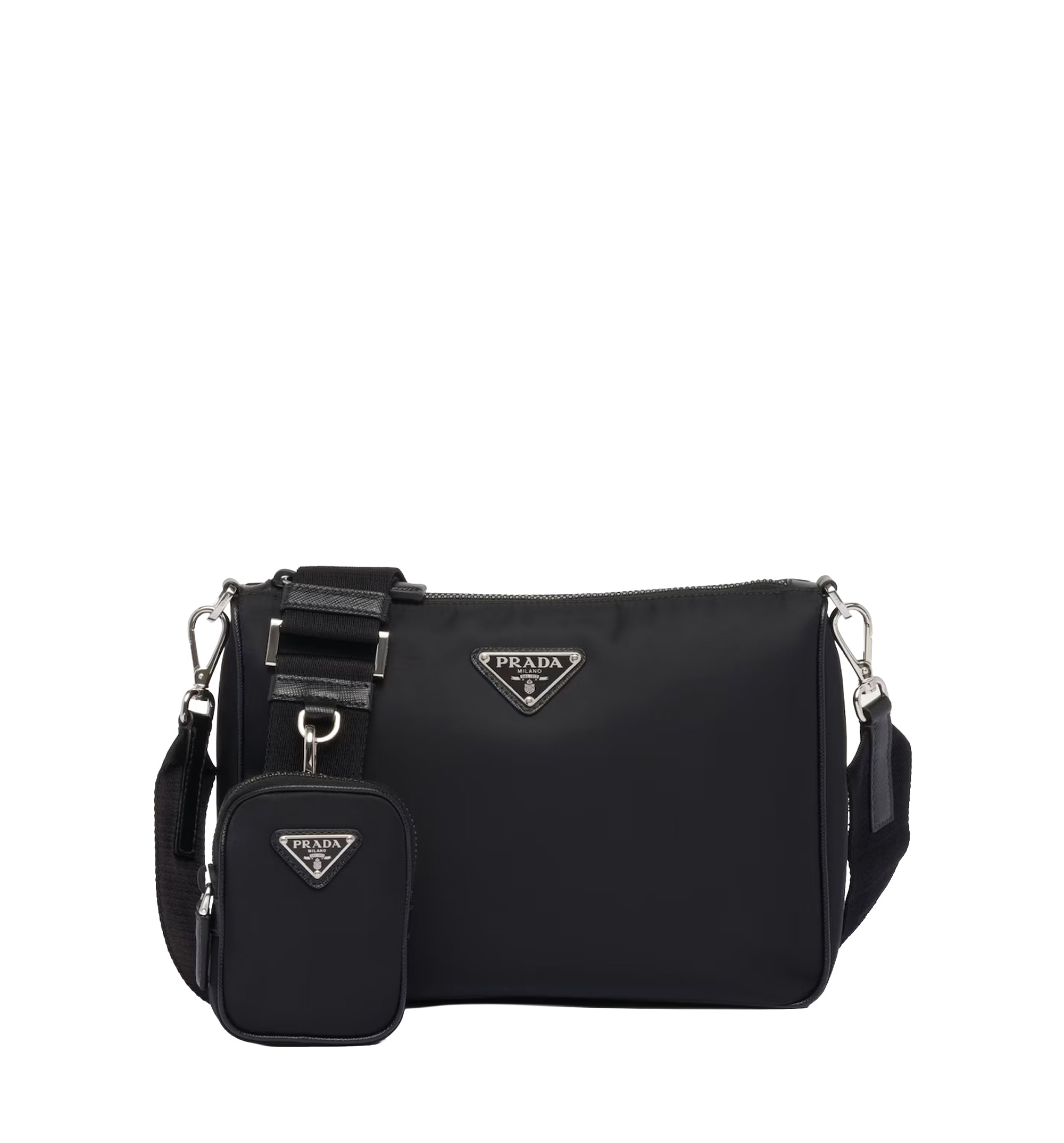 Re-Nylon And Saffiano Leather Shoulder Bag