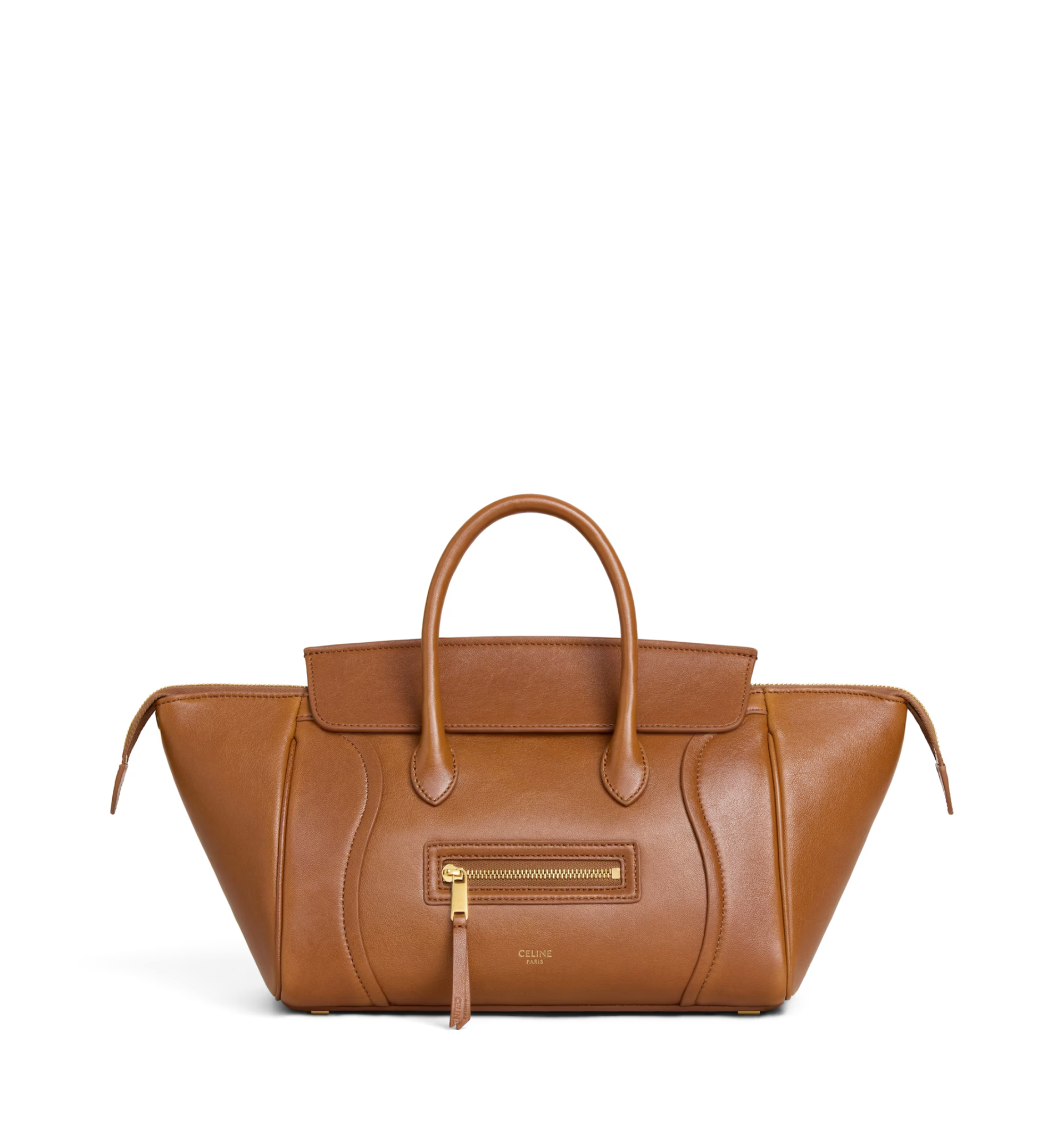 Small New Luggage in Supple Shiny Lambskin