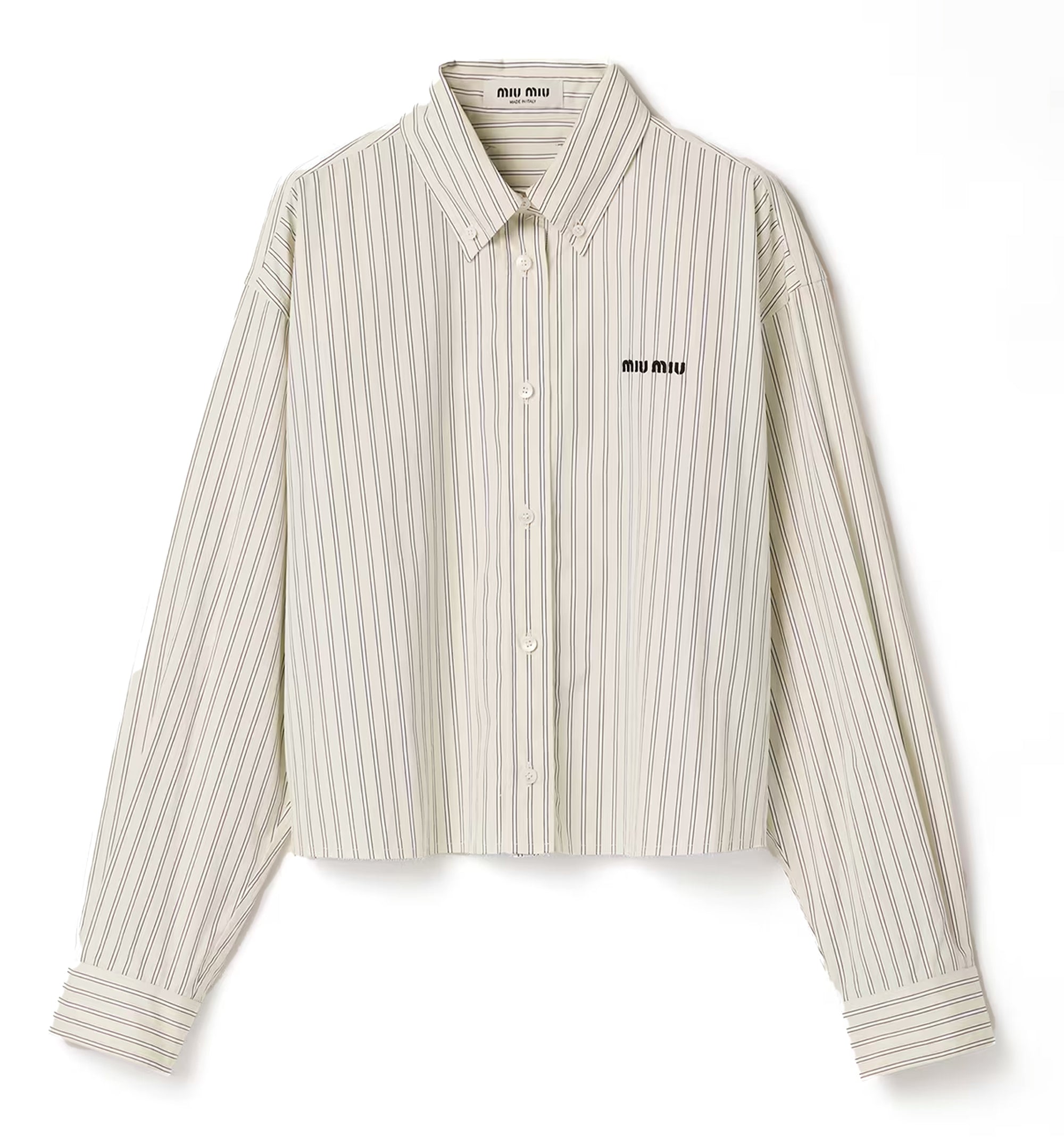 Striped Logo Cotton Shirt