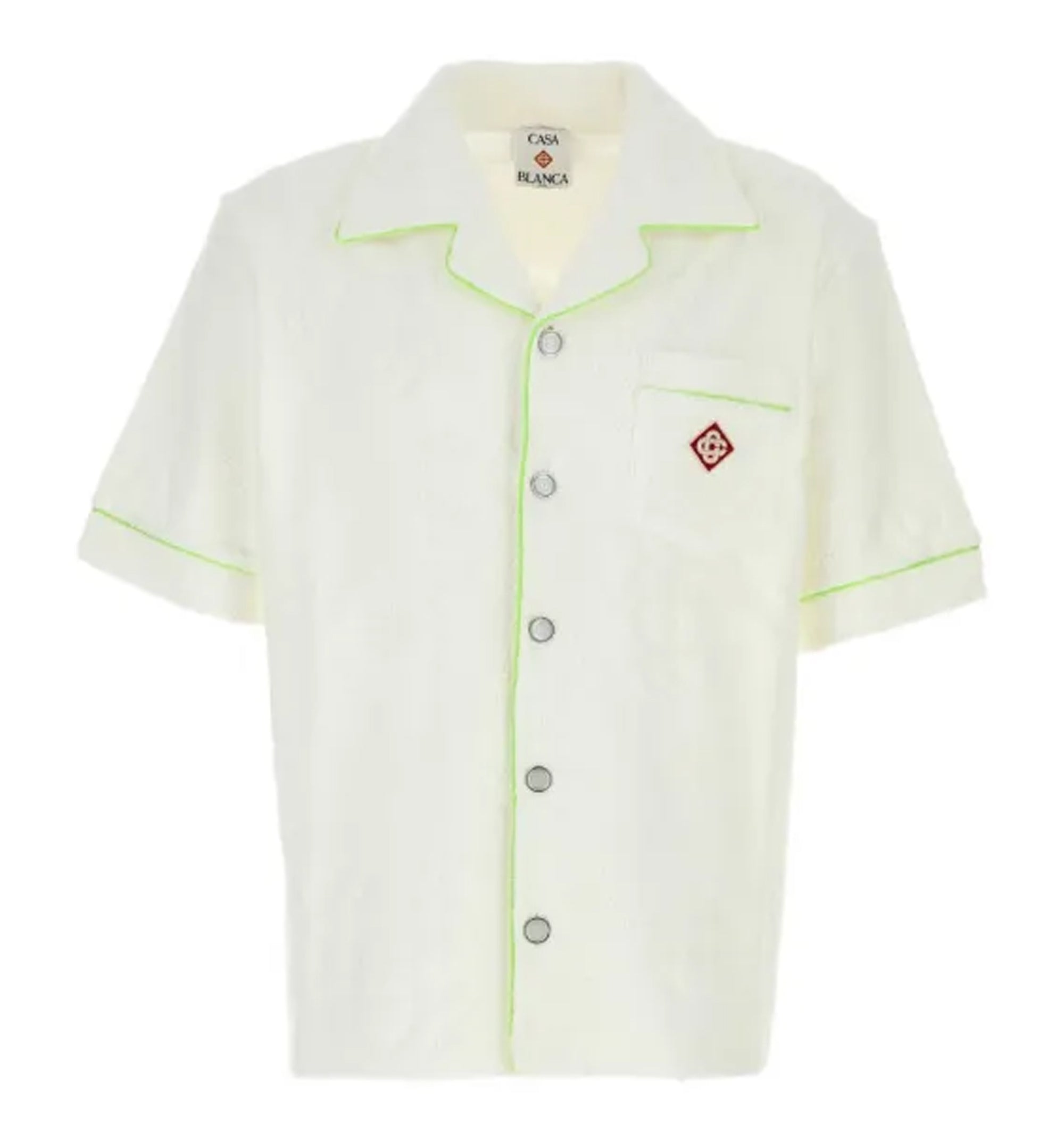 Towelling Monogram Short Sleeve Shirt