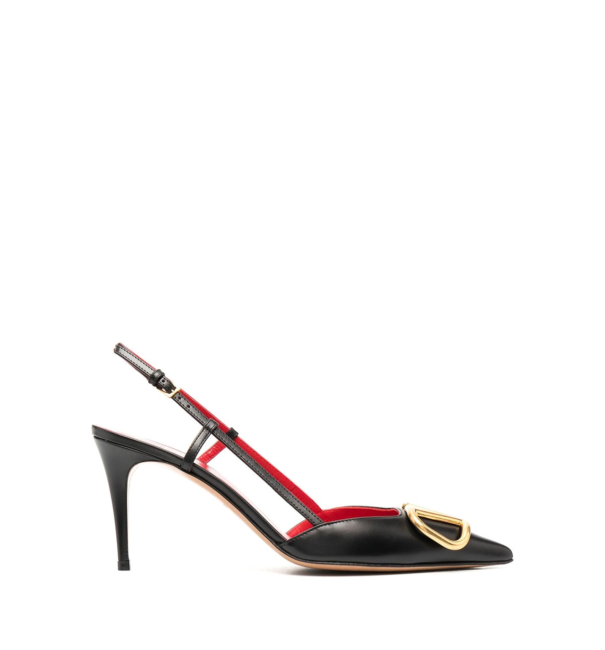 VLogo Signature Leather Slingback Pumps