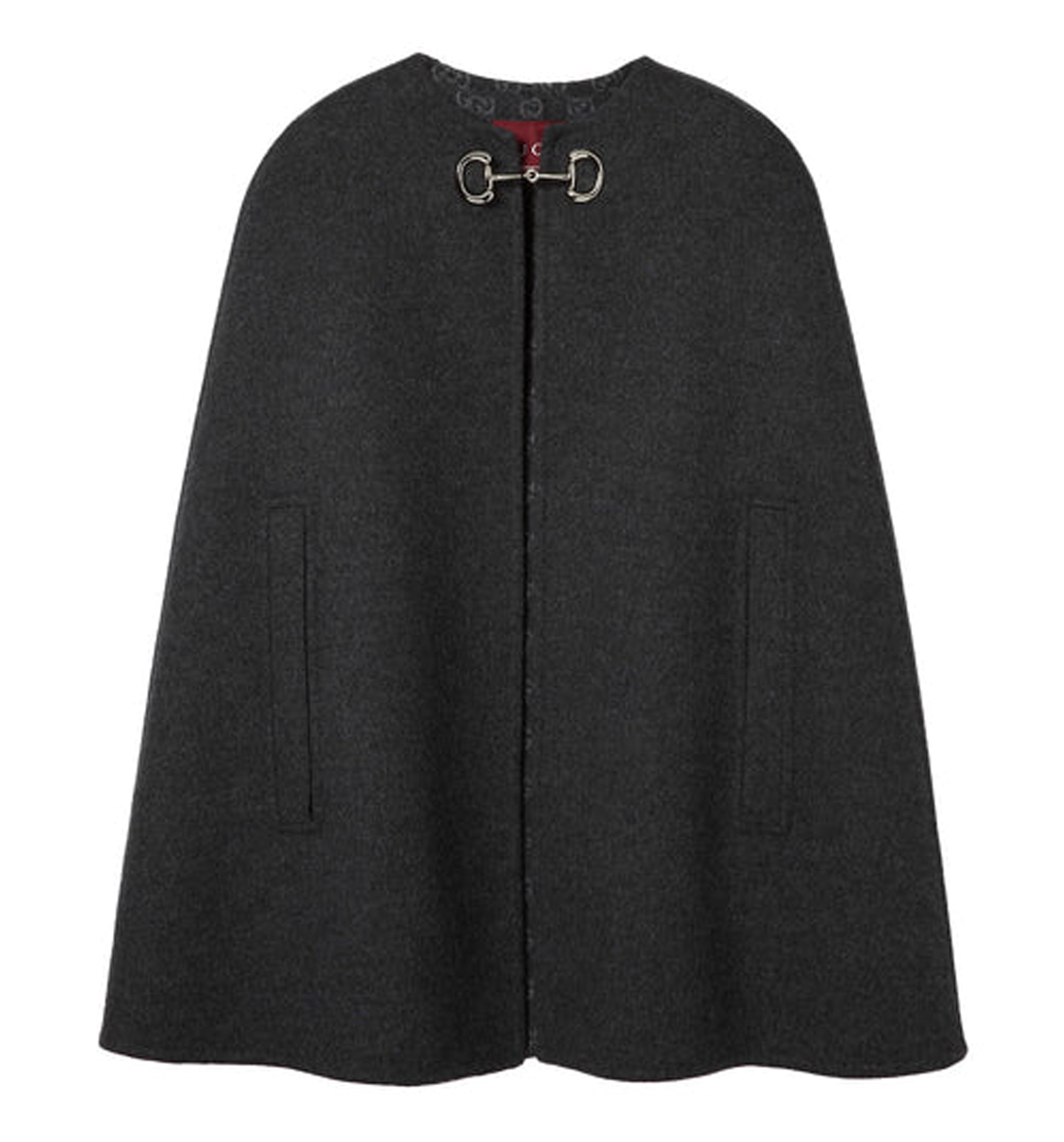 Silk wool cape with Horsebit
