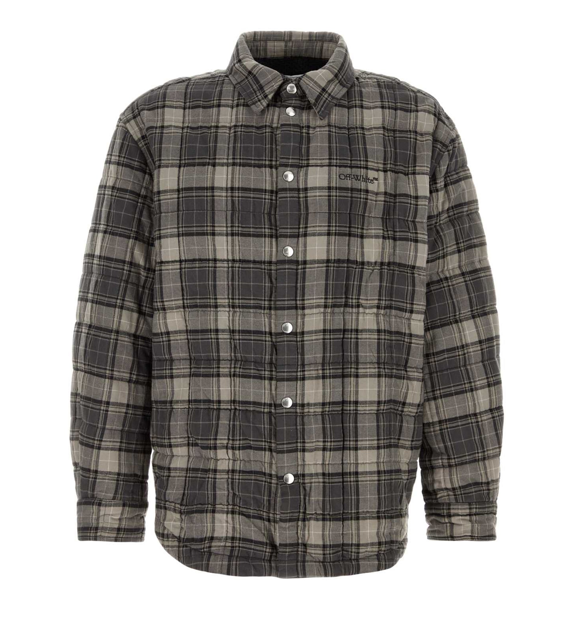 Spray Arrow Check Padded Overshirt