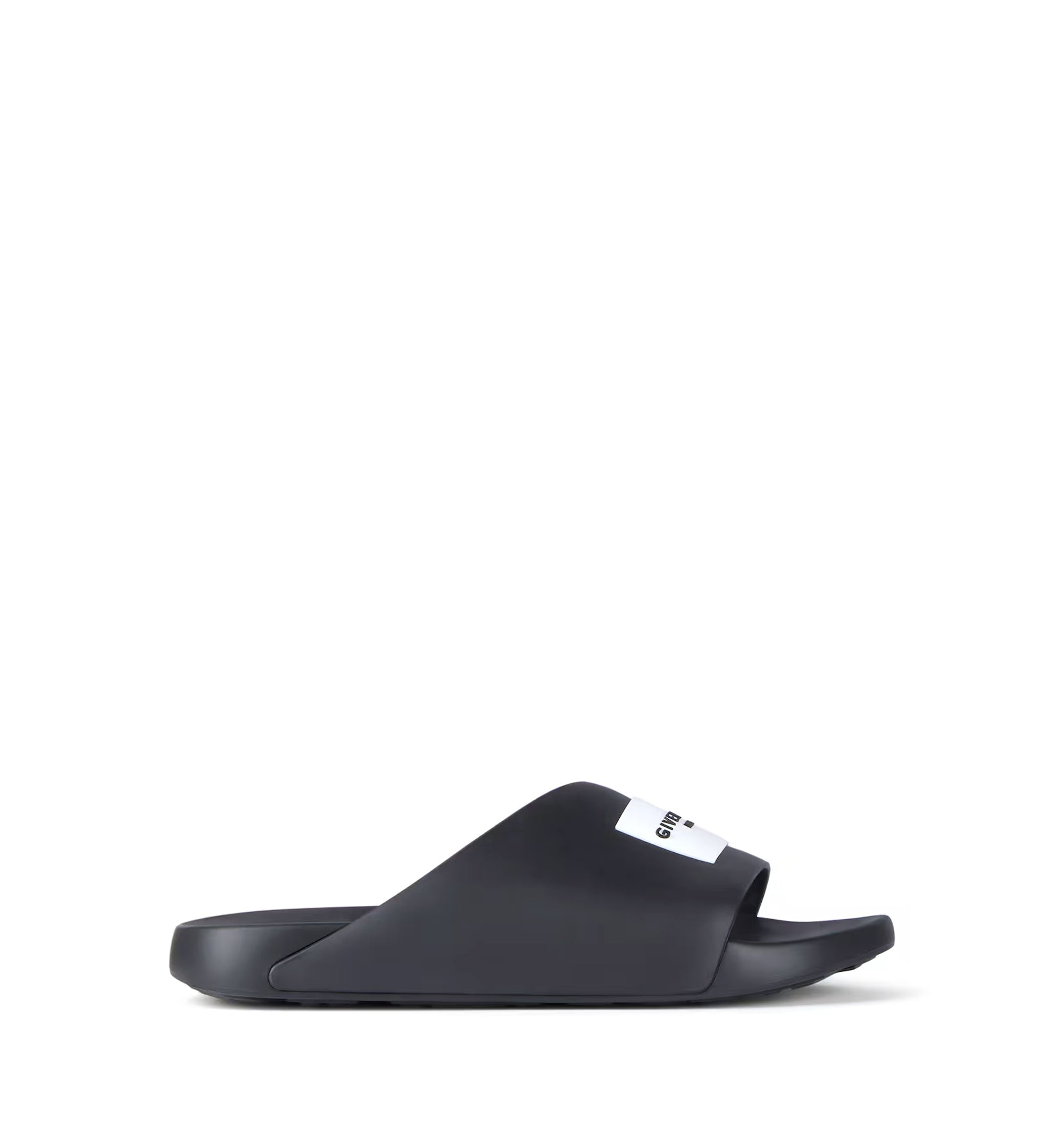 Label Slide Mules In Rubber
