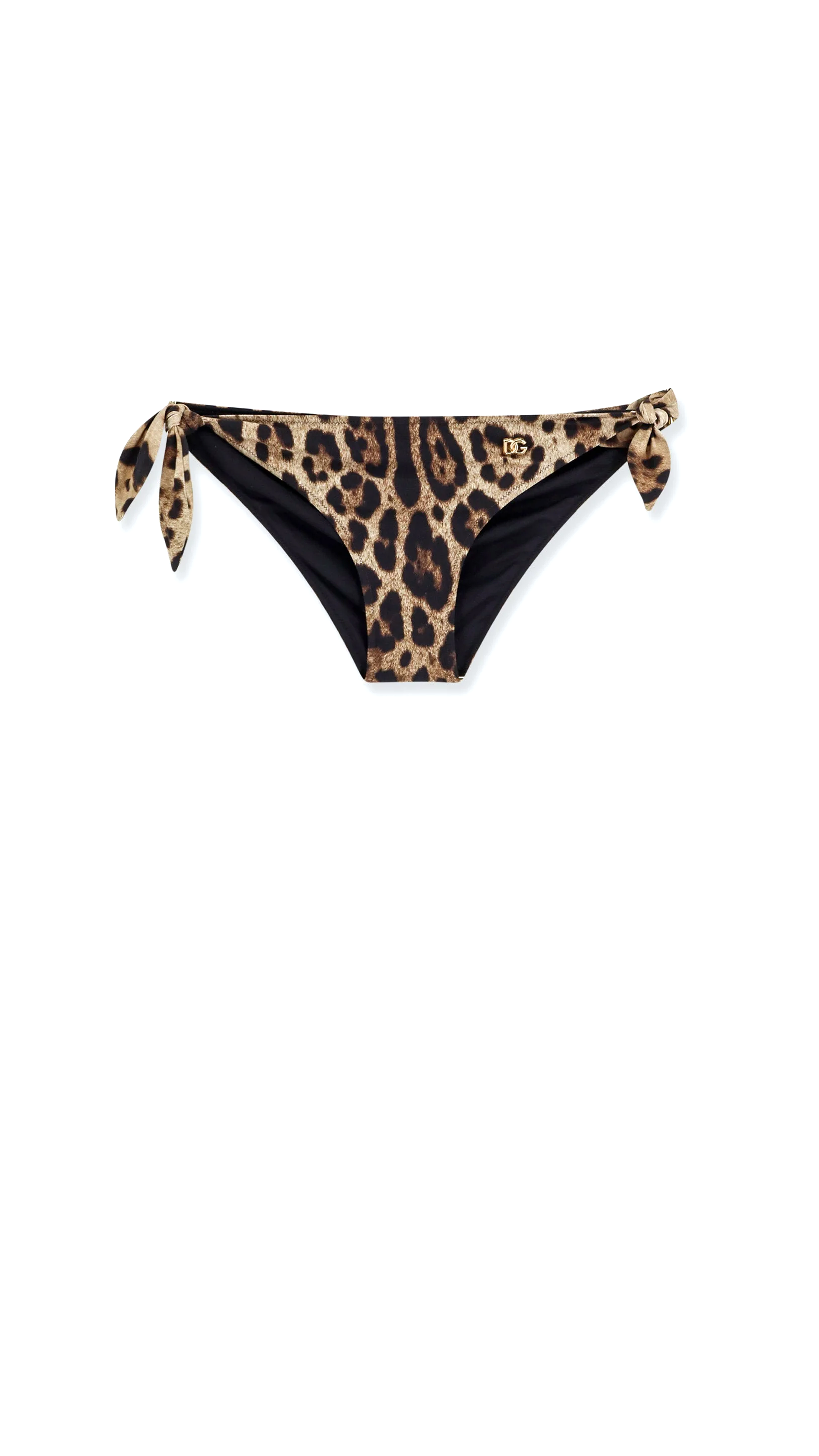 Nylon Bikini Slip With Metal Logo Detail - Multicolor