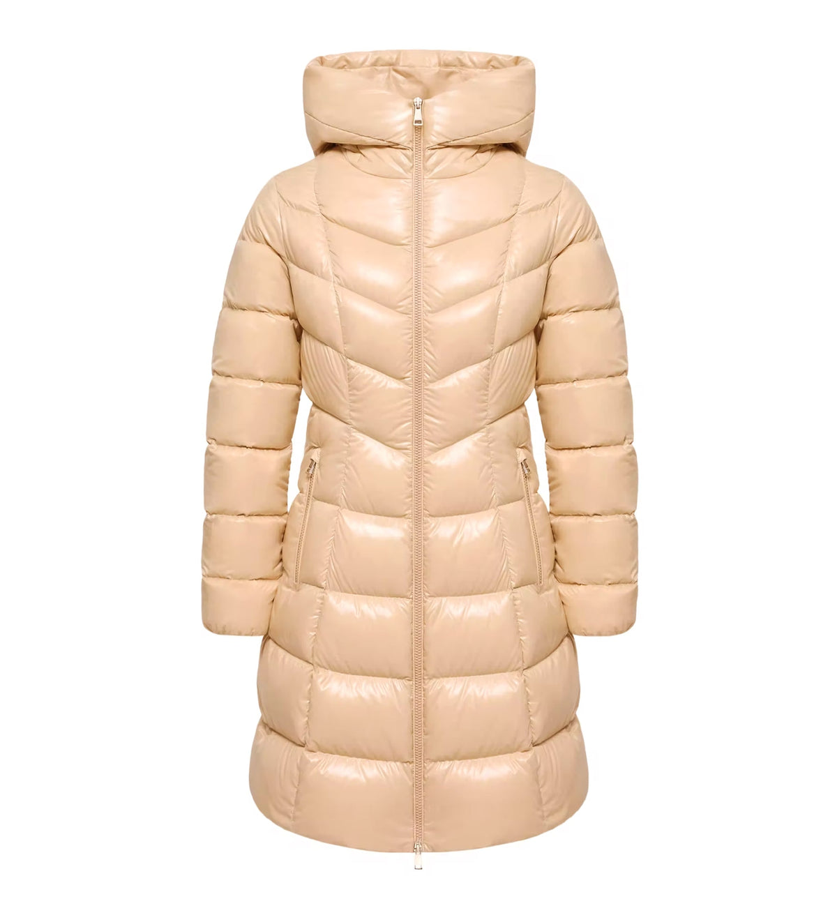 Marusse Hooded Mid-Length Down Jacket