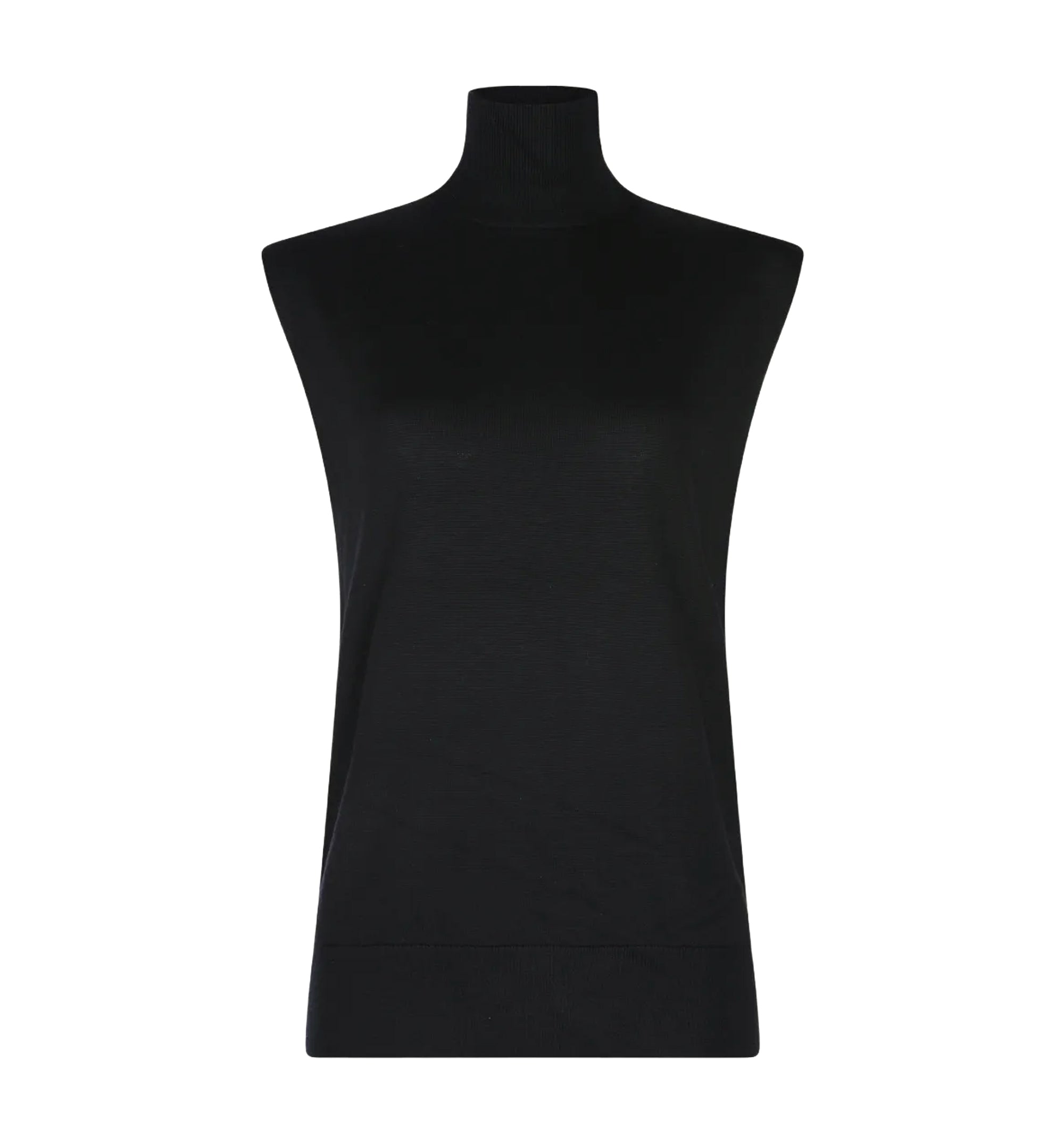 Sleeveless Fine Turtleneck