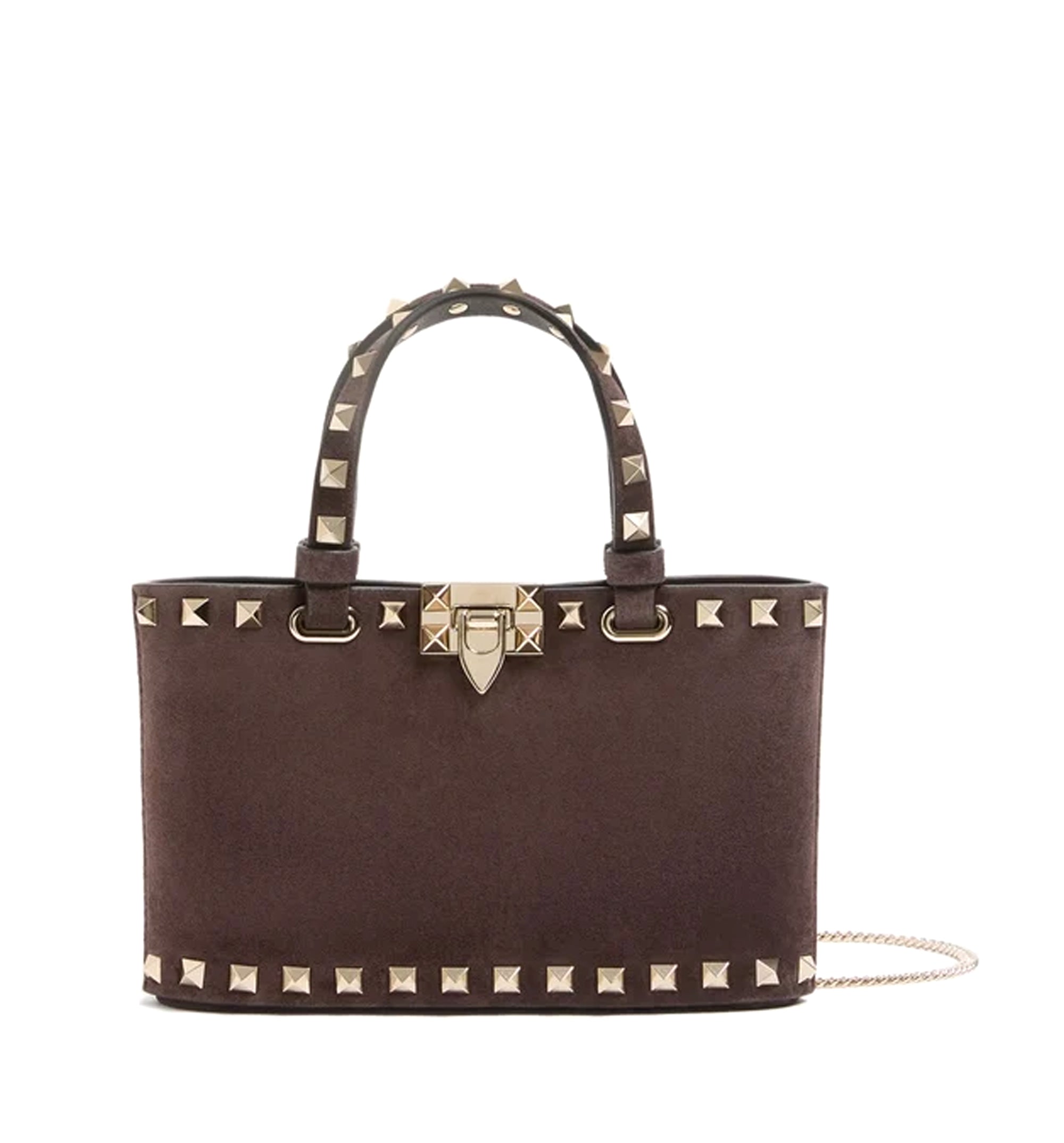Valentino Rockstud Mini Suede Tote Bags