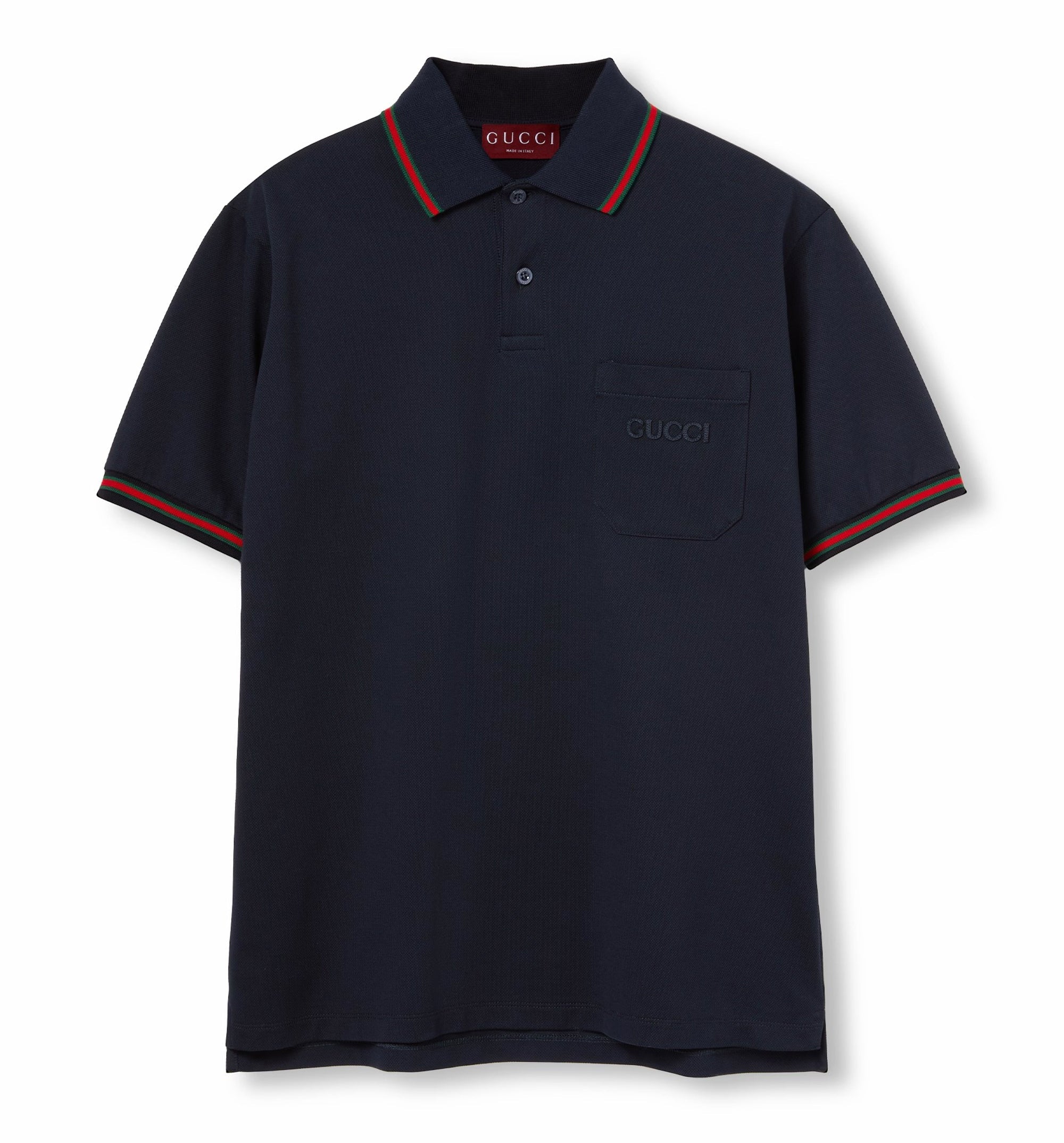 Embroidered Stretch Cotton Polo Shirt