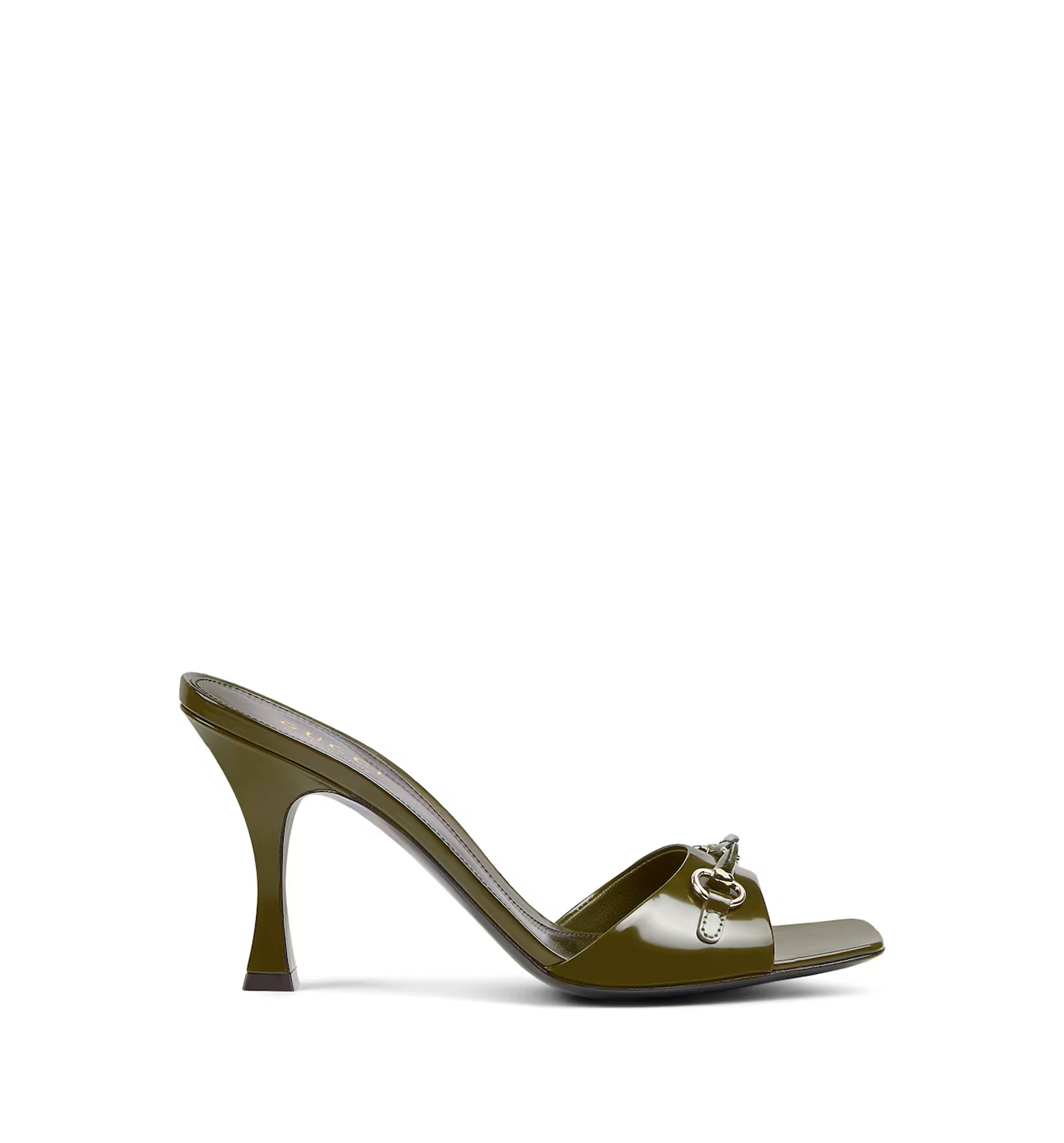 Slide Sandal With Horsebit - Green