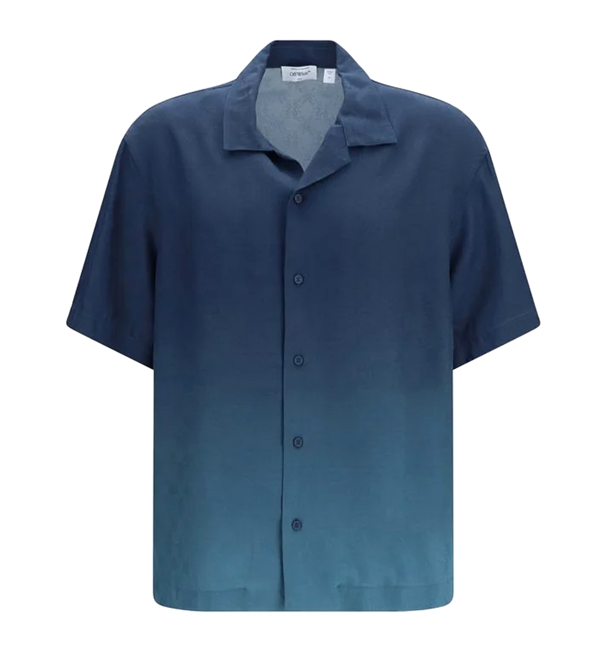 Blue Viscose Pattern Shirt