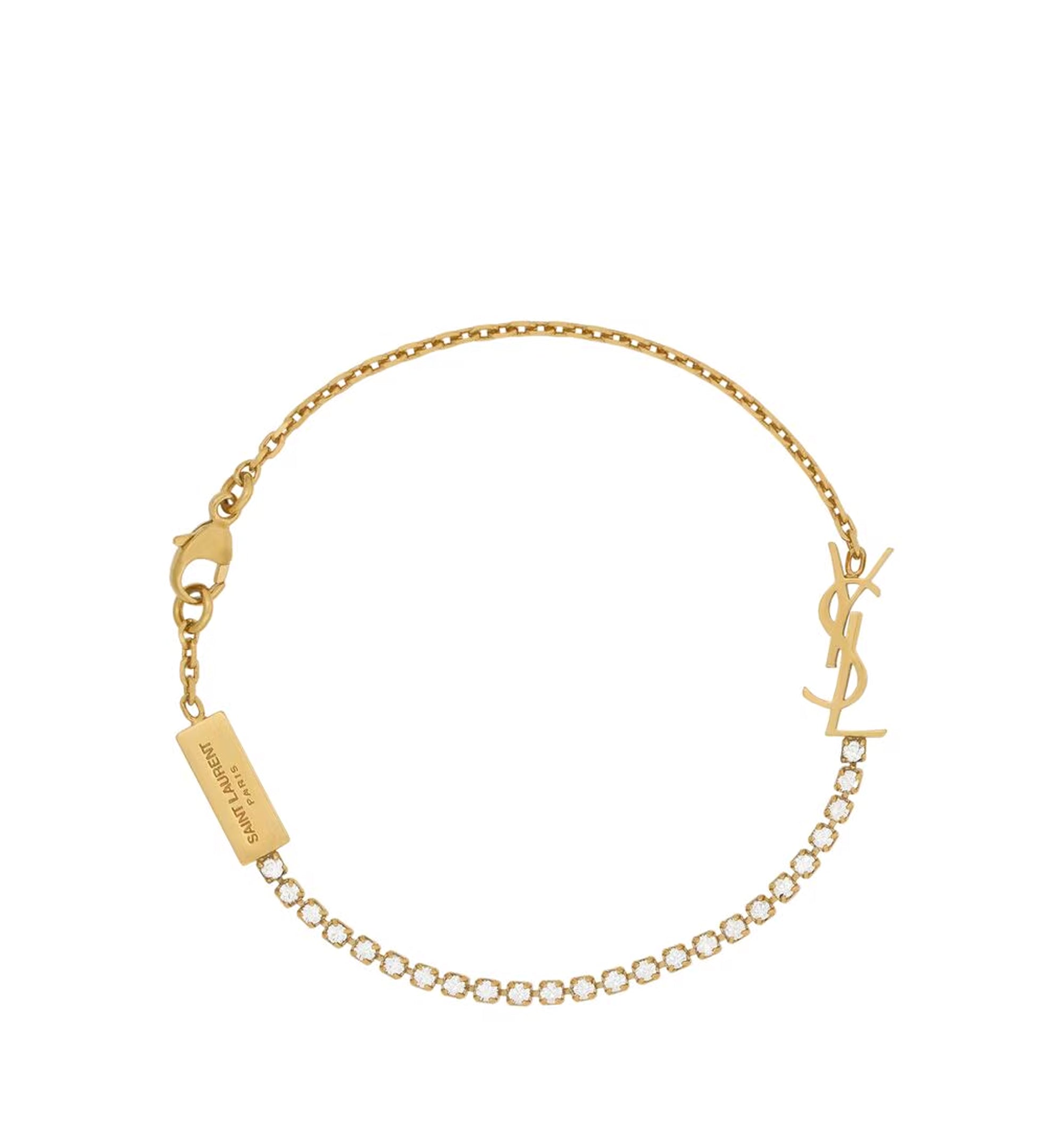 Cassandre Charm Bracelet In Metal And Rhinestone
