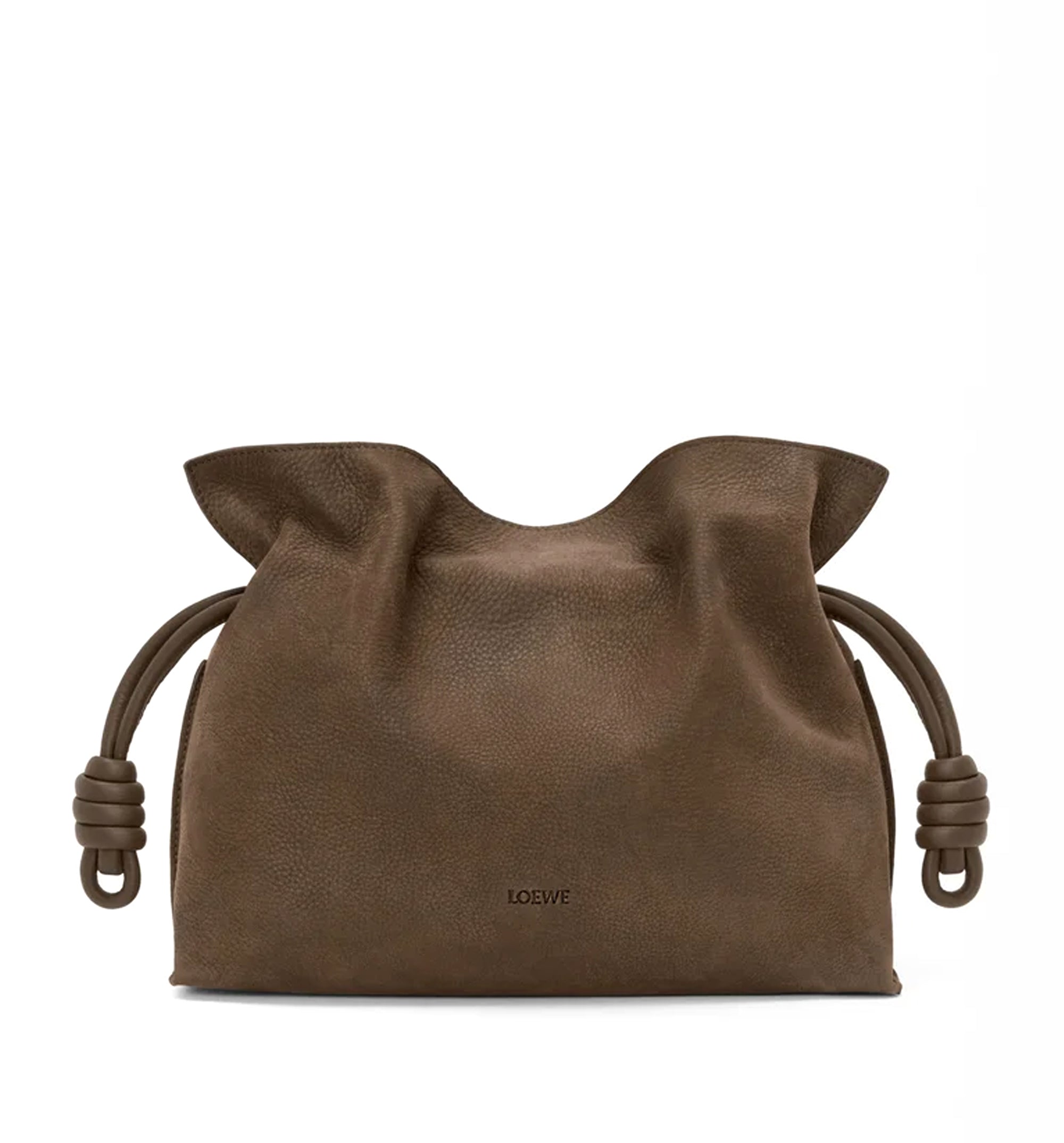 Medium Flamenco clutch in grained nubuck