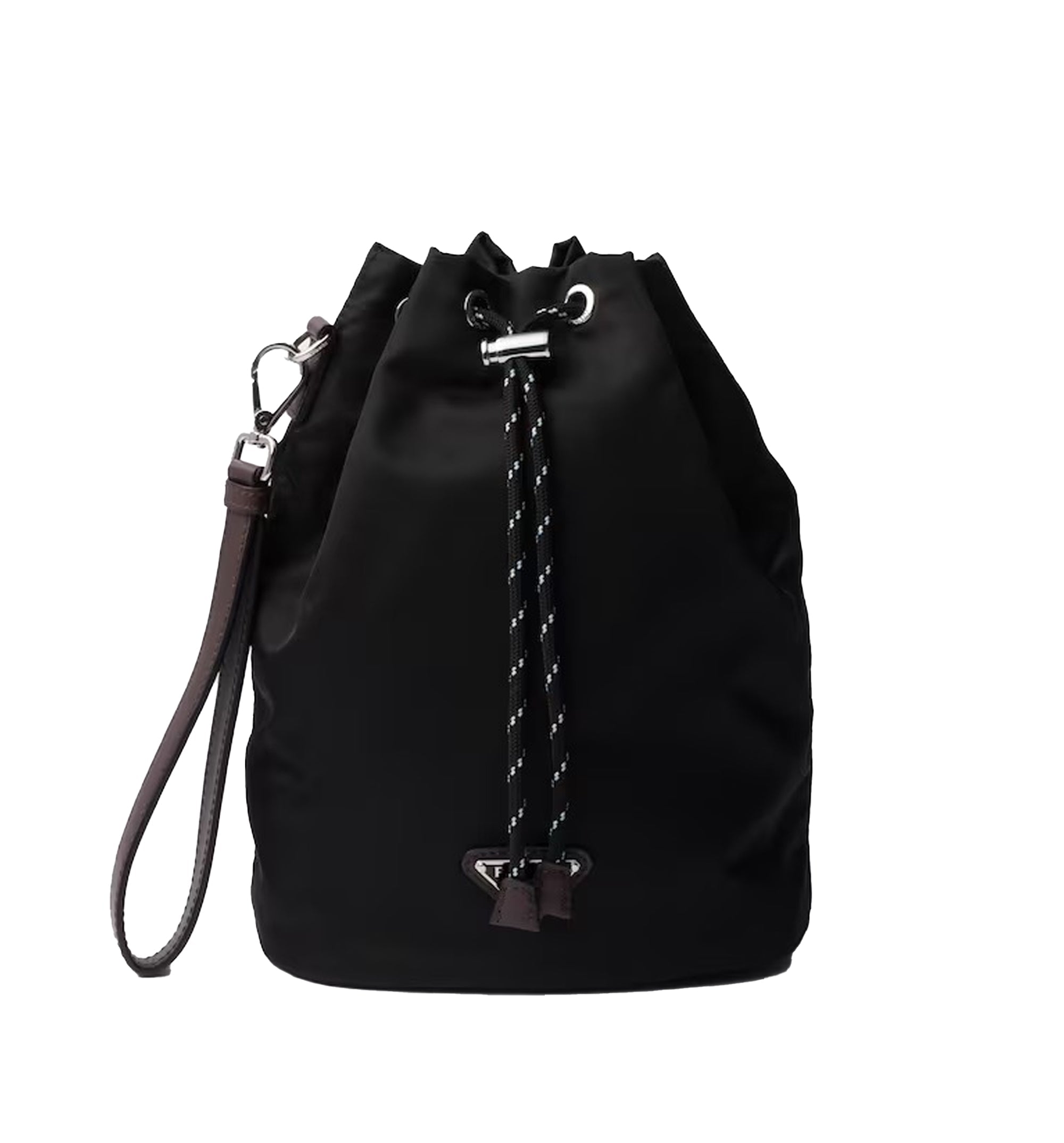 Prada Speedrock Re-Nylon And Leather Pouch