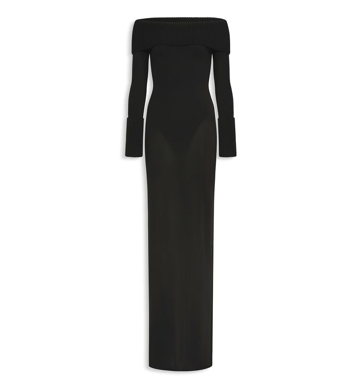 Merino Off-shoulder Dress
