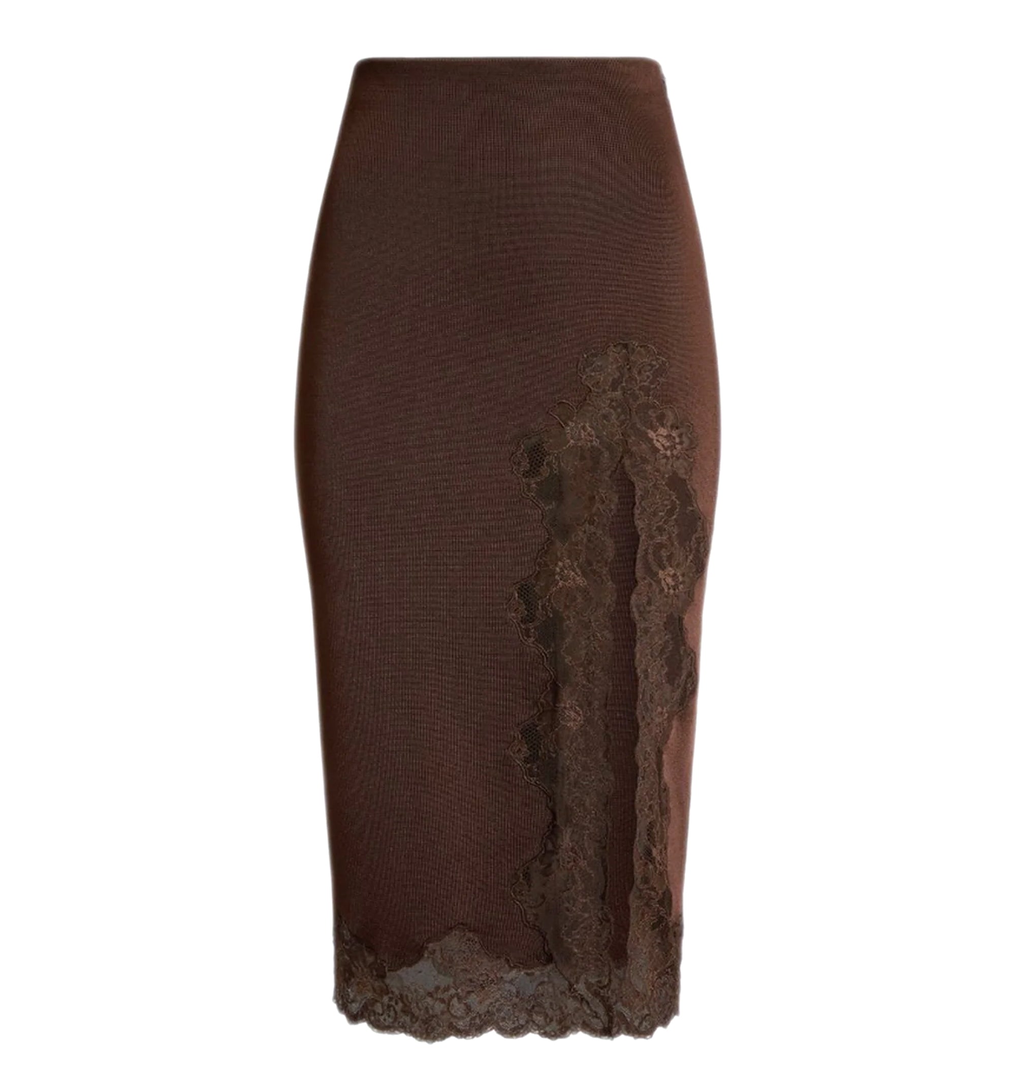 Skirt with Lace Trim