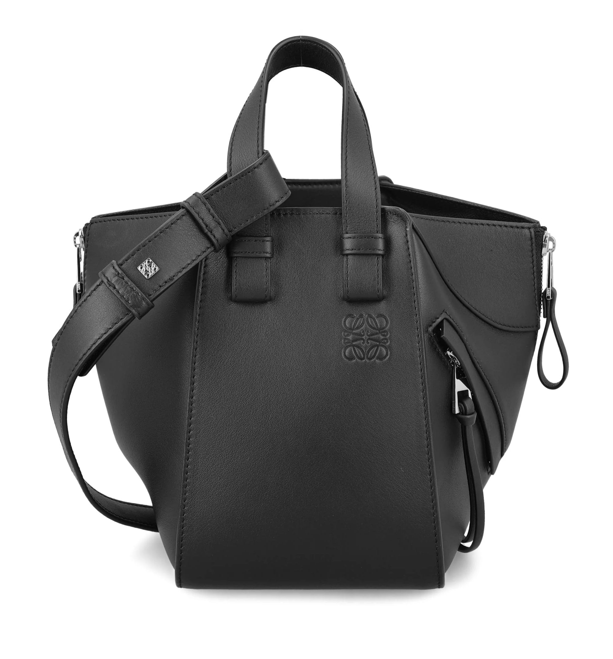 Compact Hammock Bag In Classic Calfskin