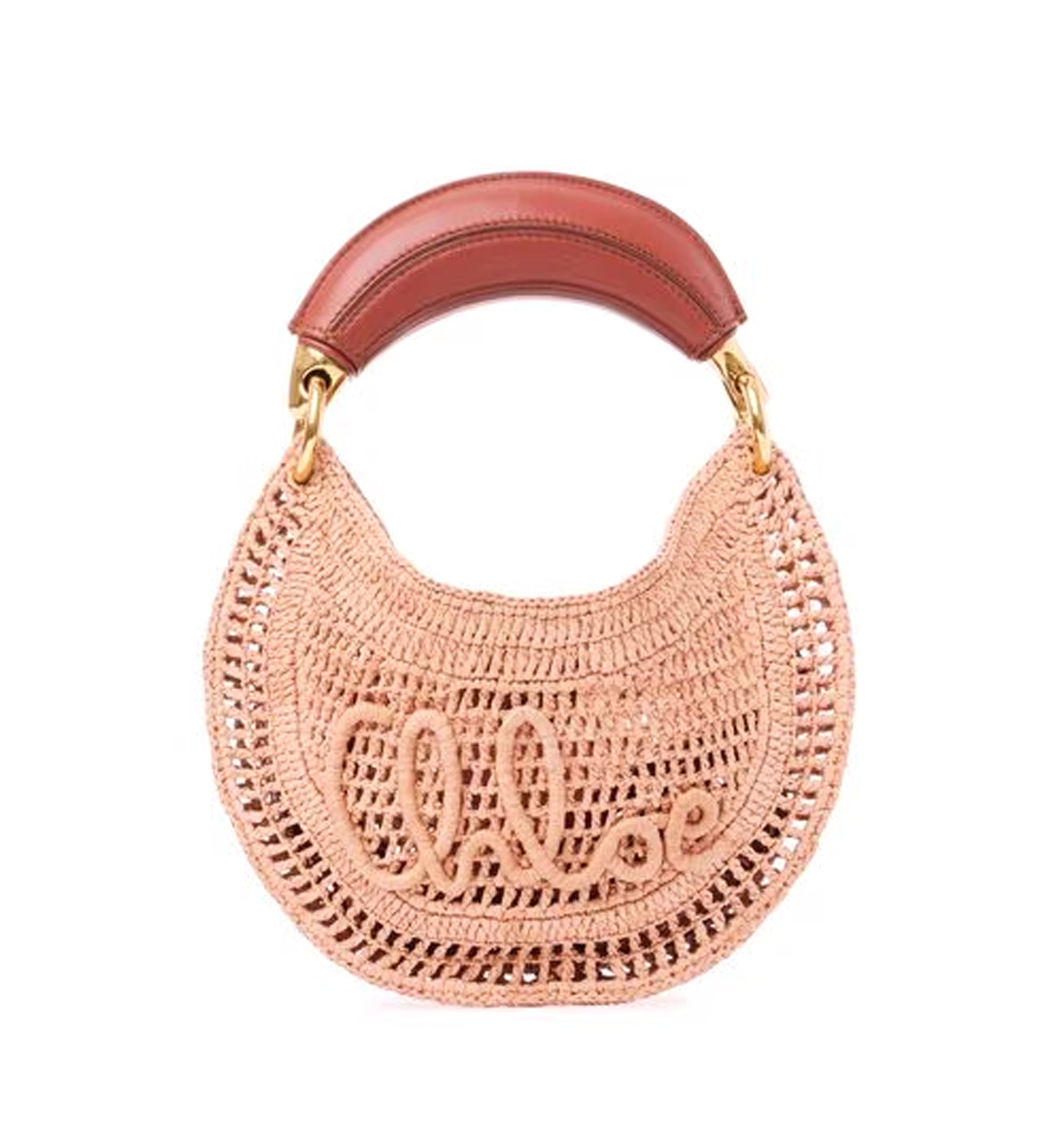 Mini Summer Banana Hobo Bag With Strap In Raffia