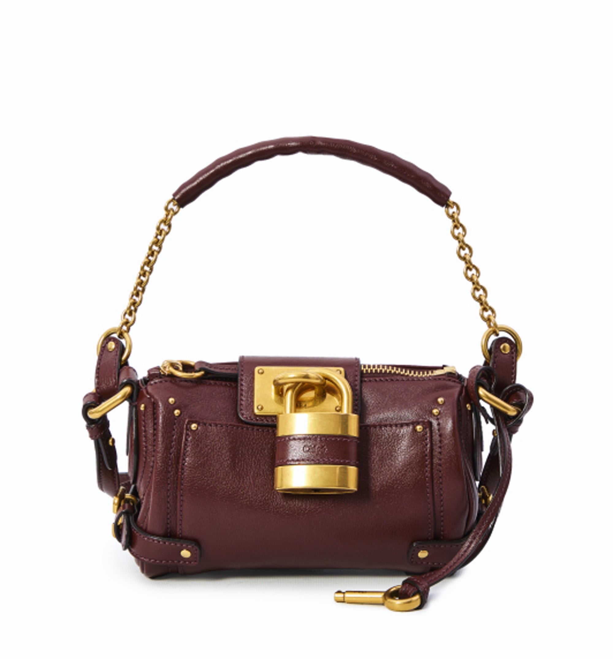 Small Paddington Chain Bag in Grained Leather
