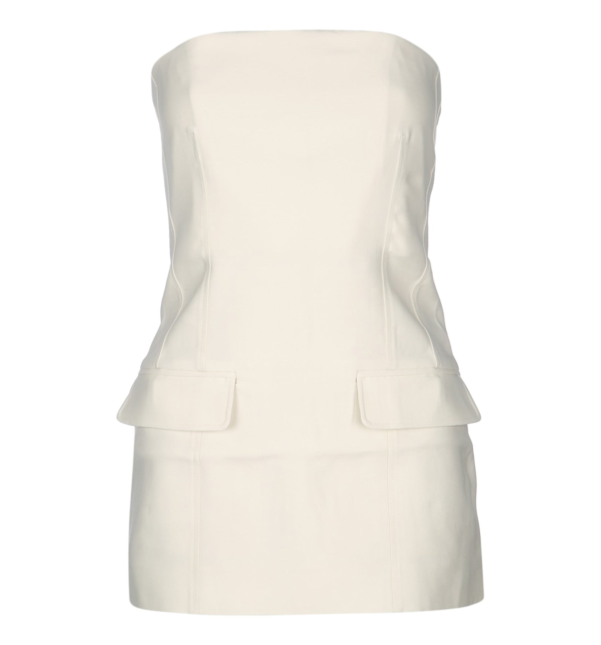 Strapless Crepe Pocket Top