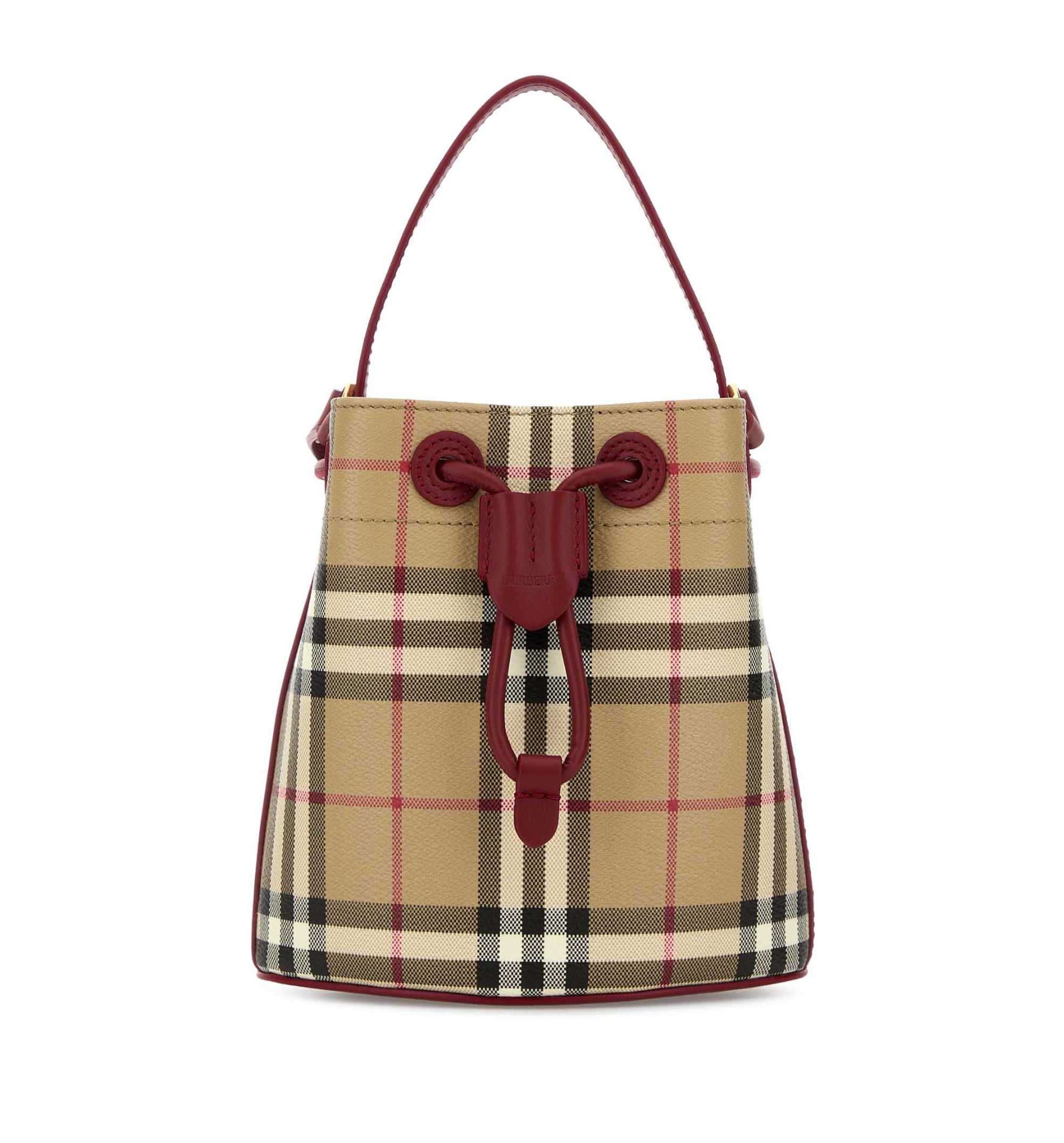 Mini Check Bucket Bag