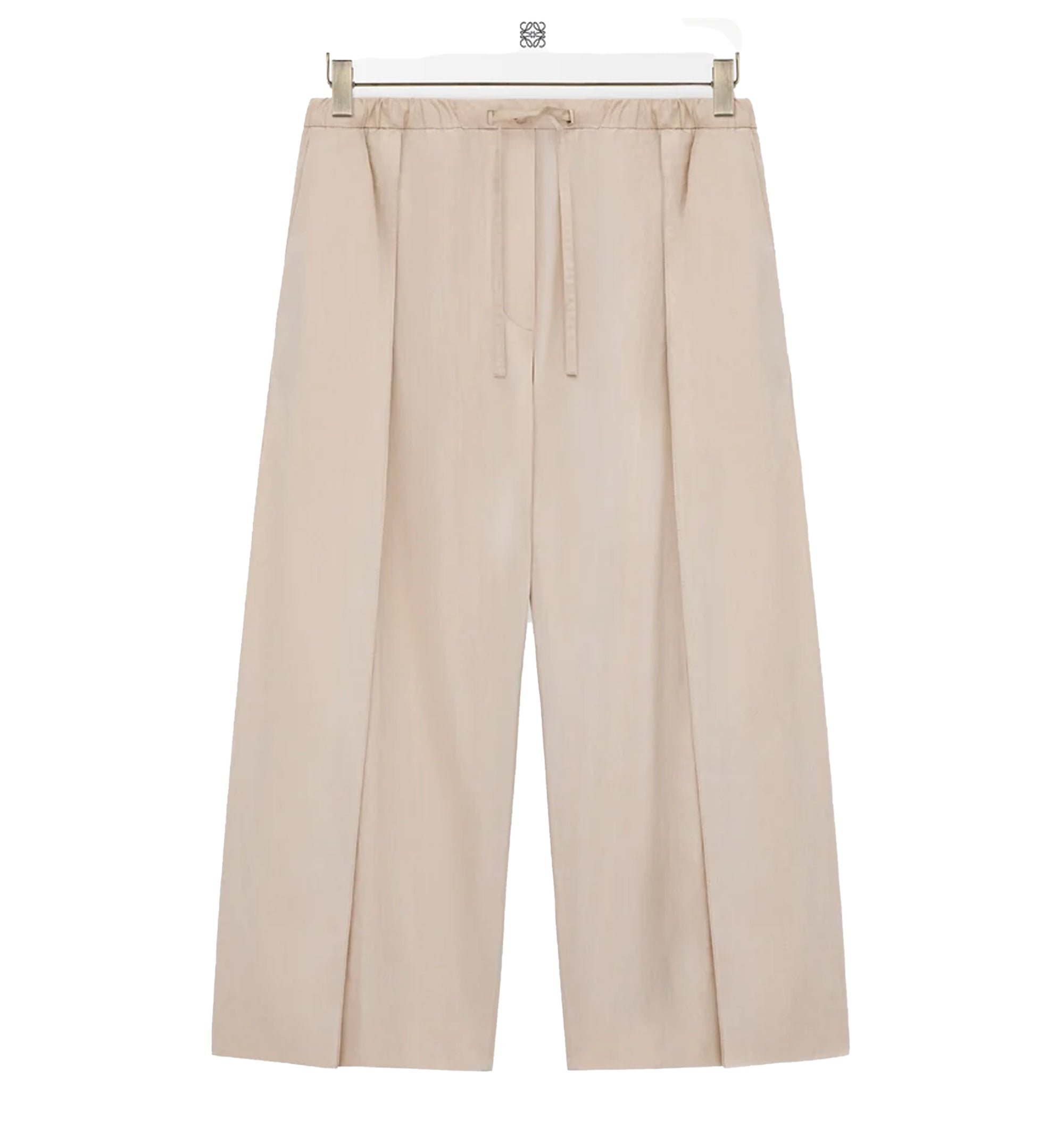 Cropped elasticated trousers in cotton