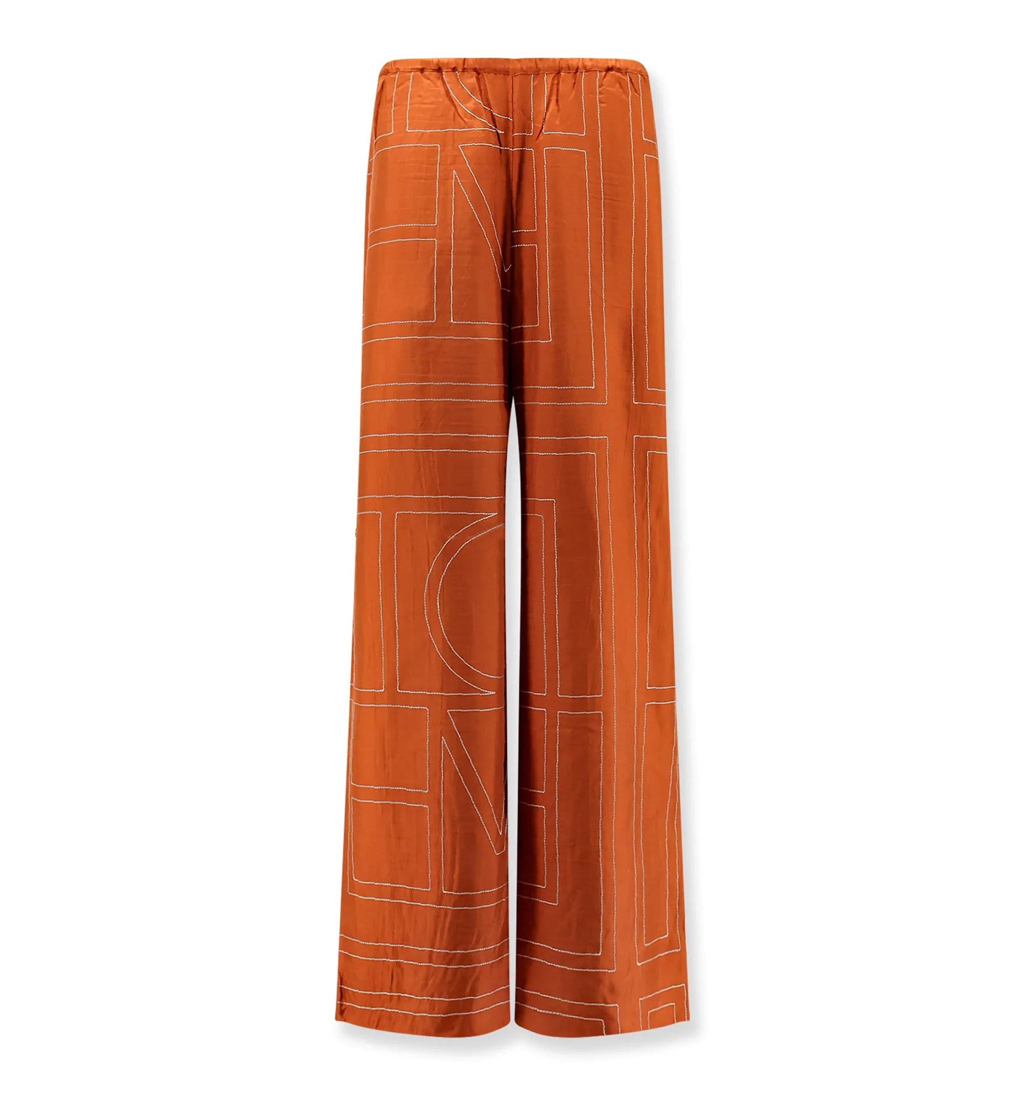 Monogram Silk Trousers