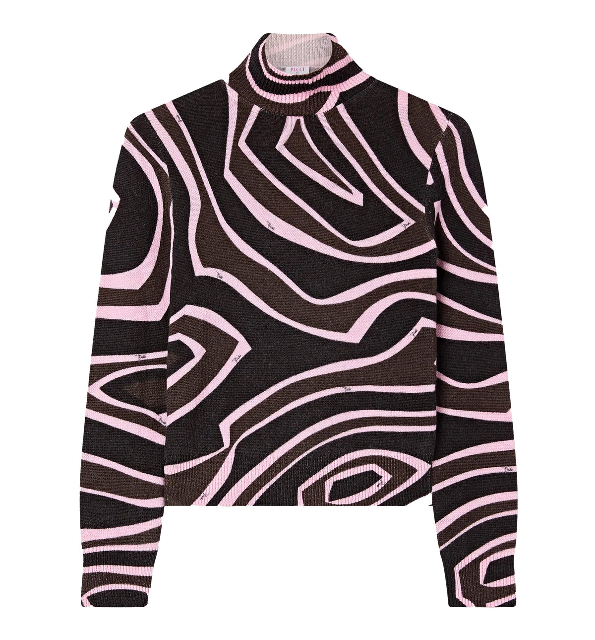 Labirinto Print High-Neck Wool Sweater