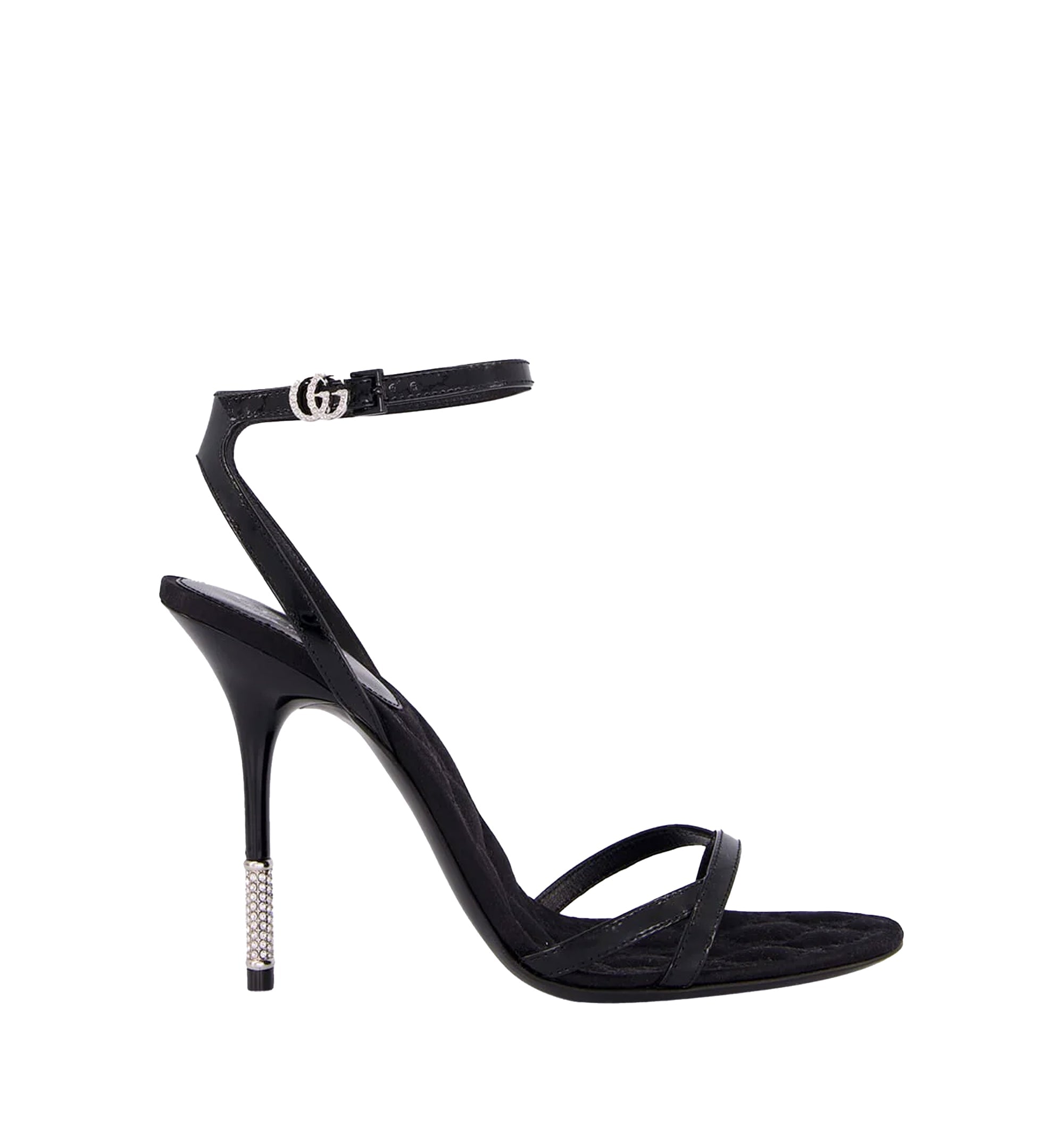 Black Calfskin High-Heel Sandals
