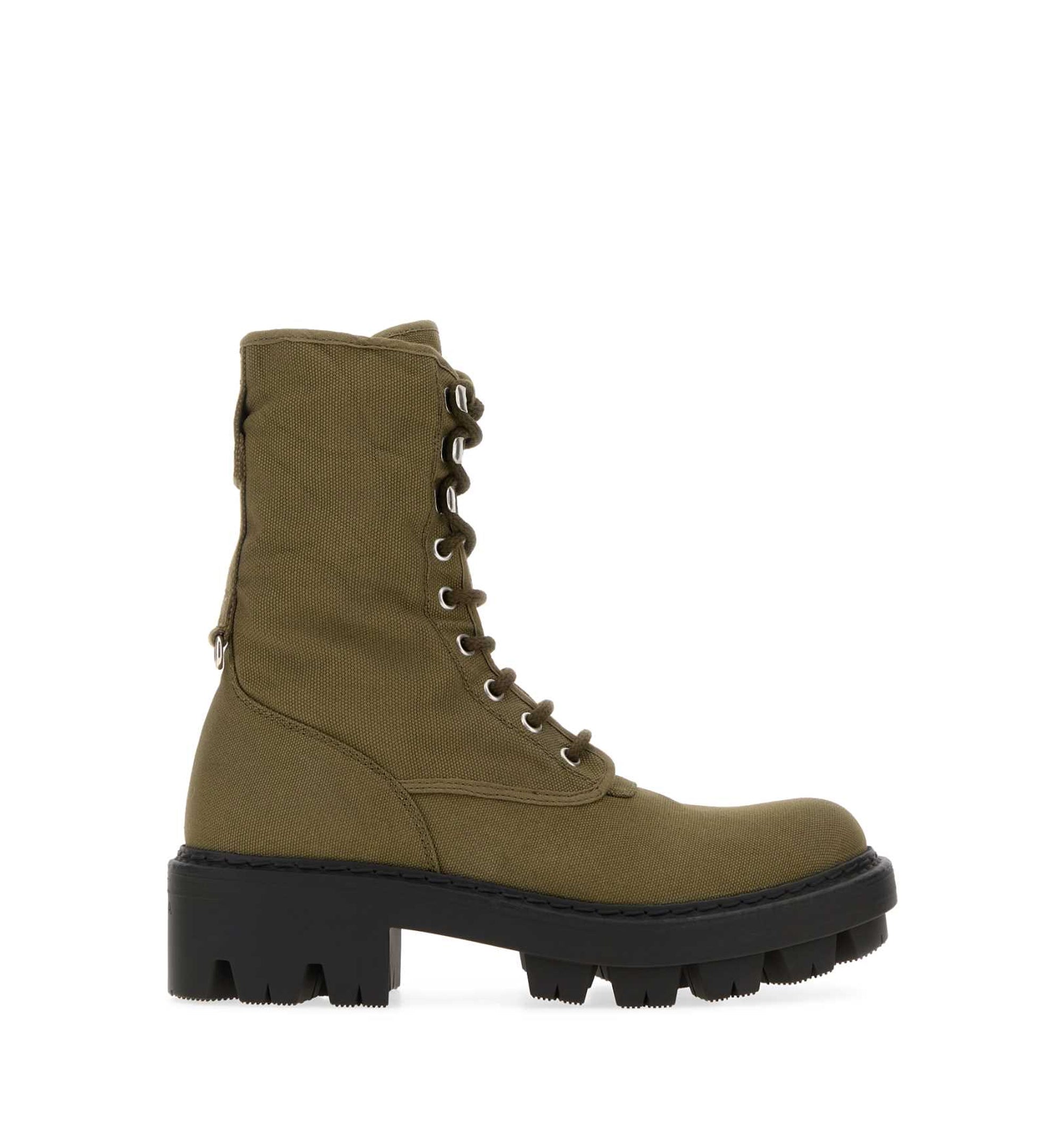 Canvas Lace-Up Boots