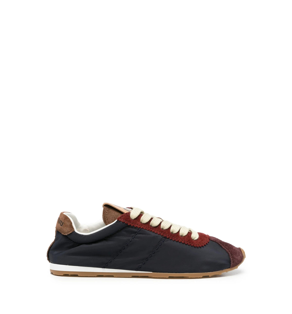 Plume technical fabric and suede sneakers
