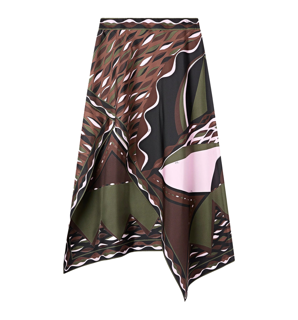 Dune Print Silk Skirt
