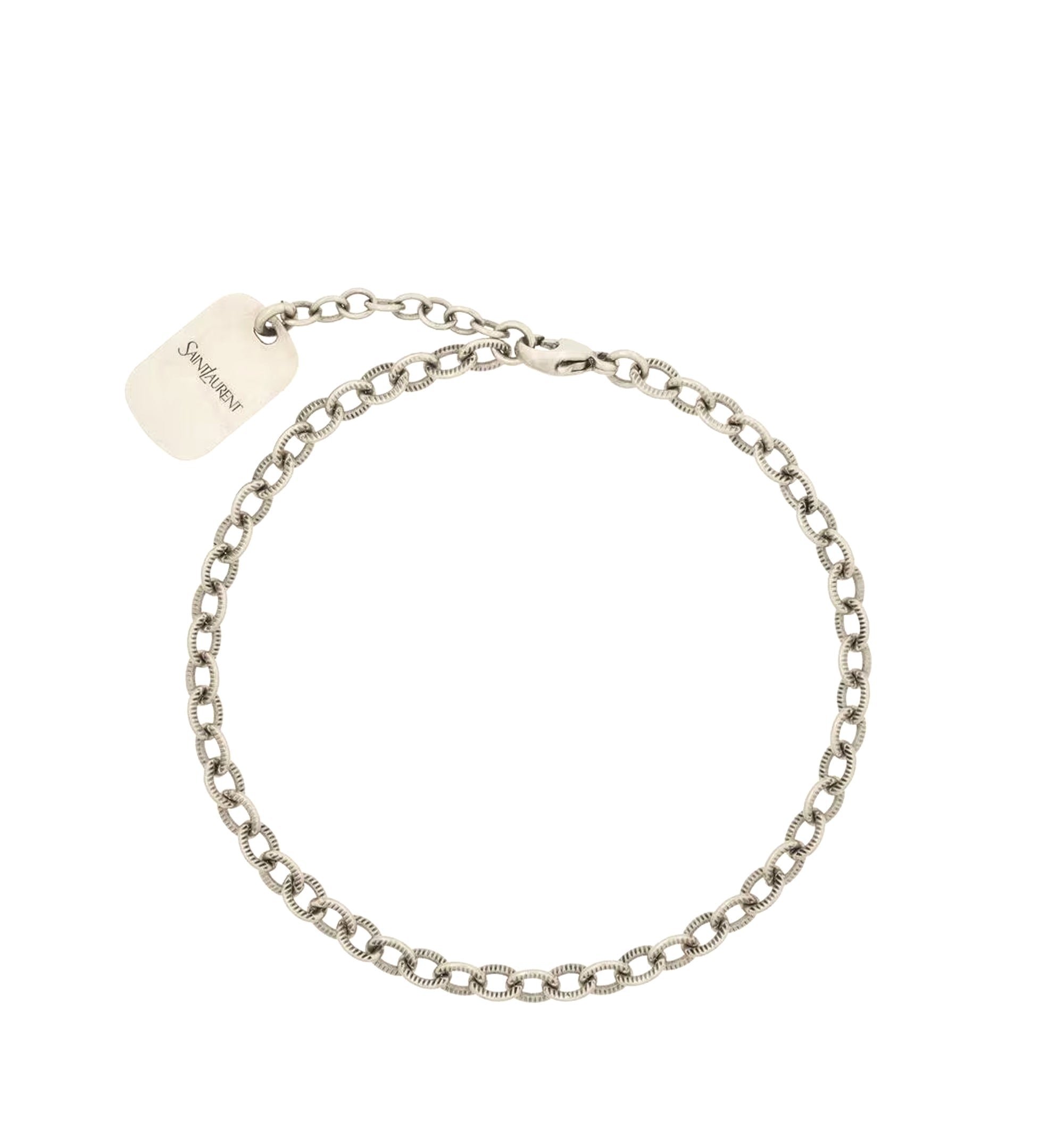 Ribbed Chain Bracelet In Metal