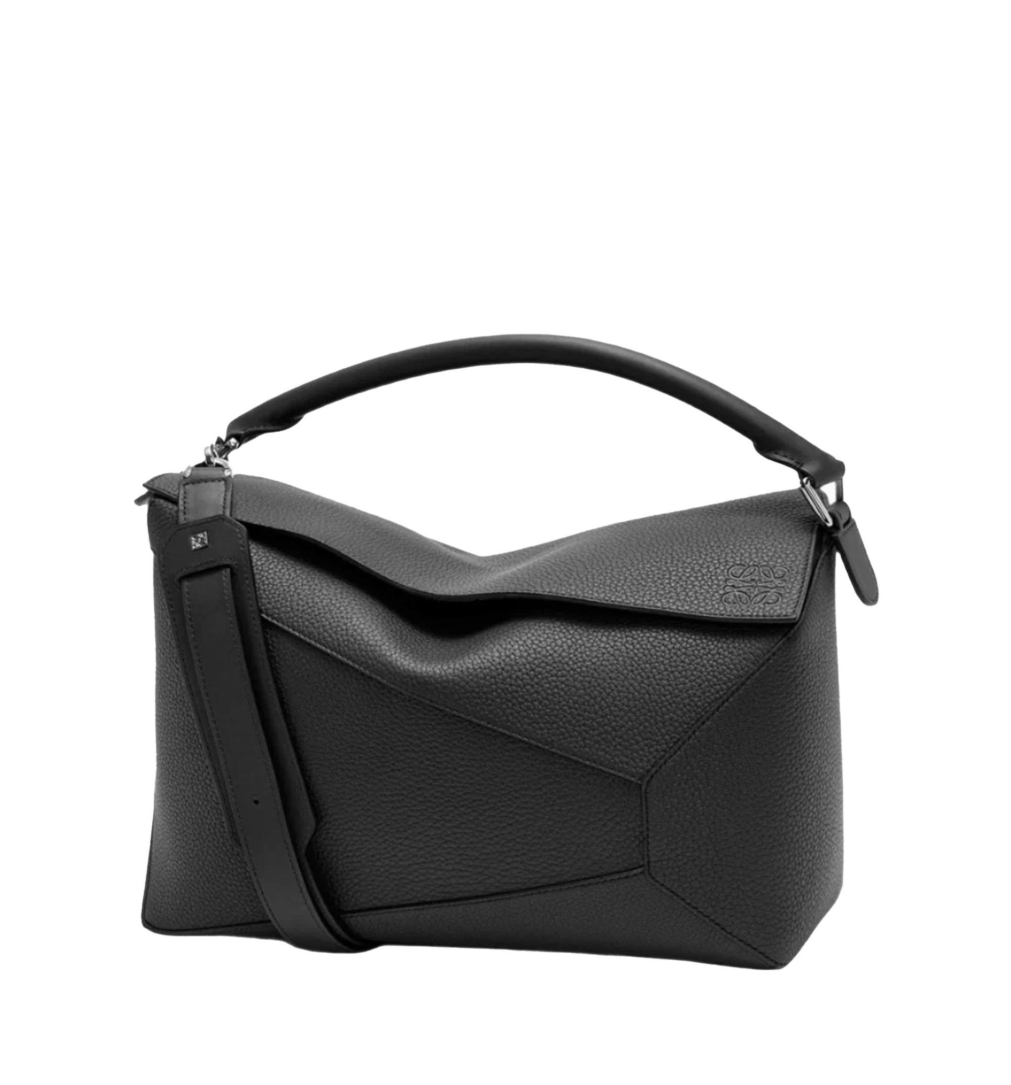 Large Puzzle Edge Bag In Grained Calfskin