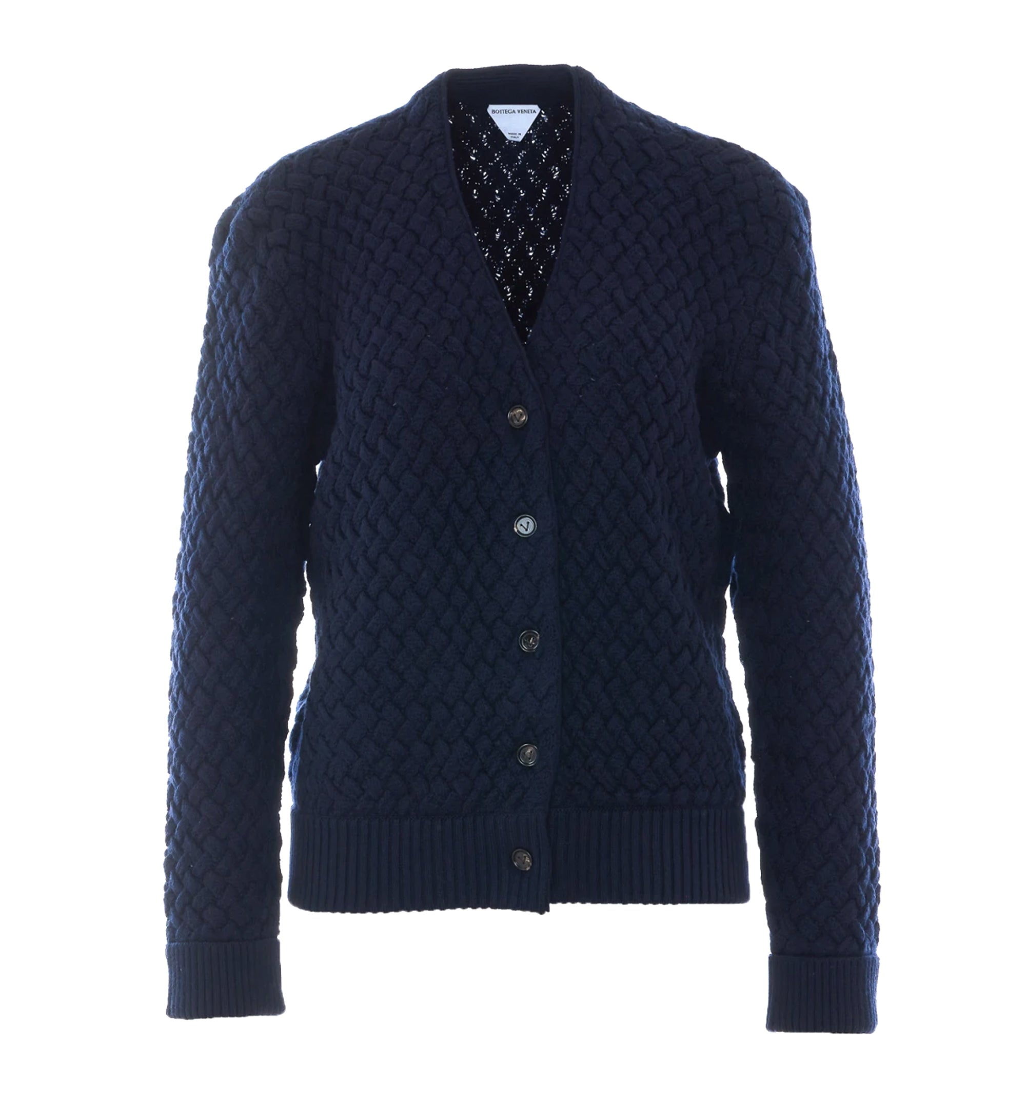 Midnight Blue Intrecciato Cardigan