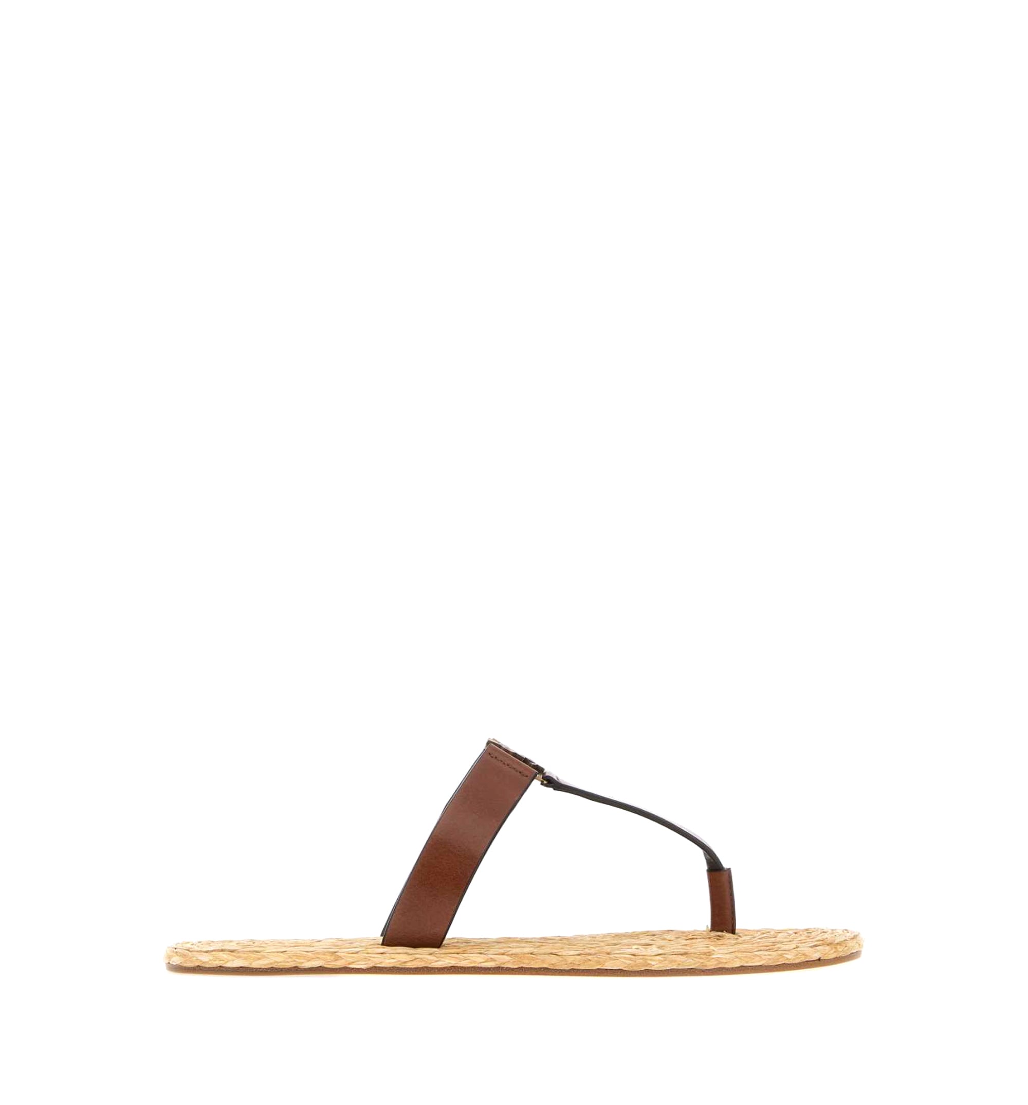 Babylone Thong Slippers In Leather