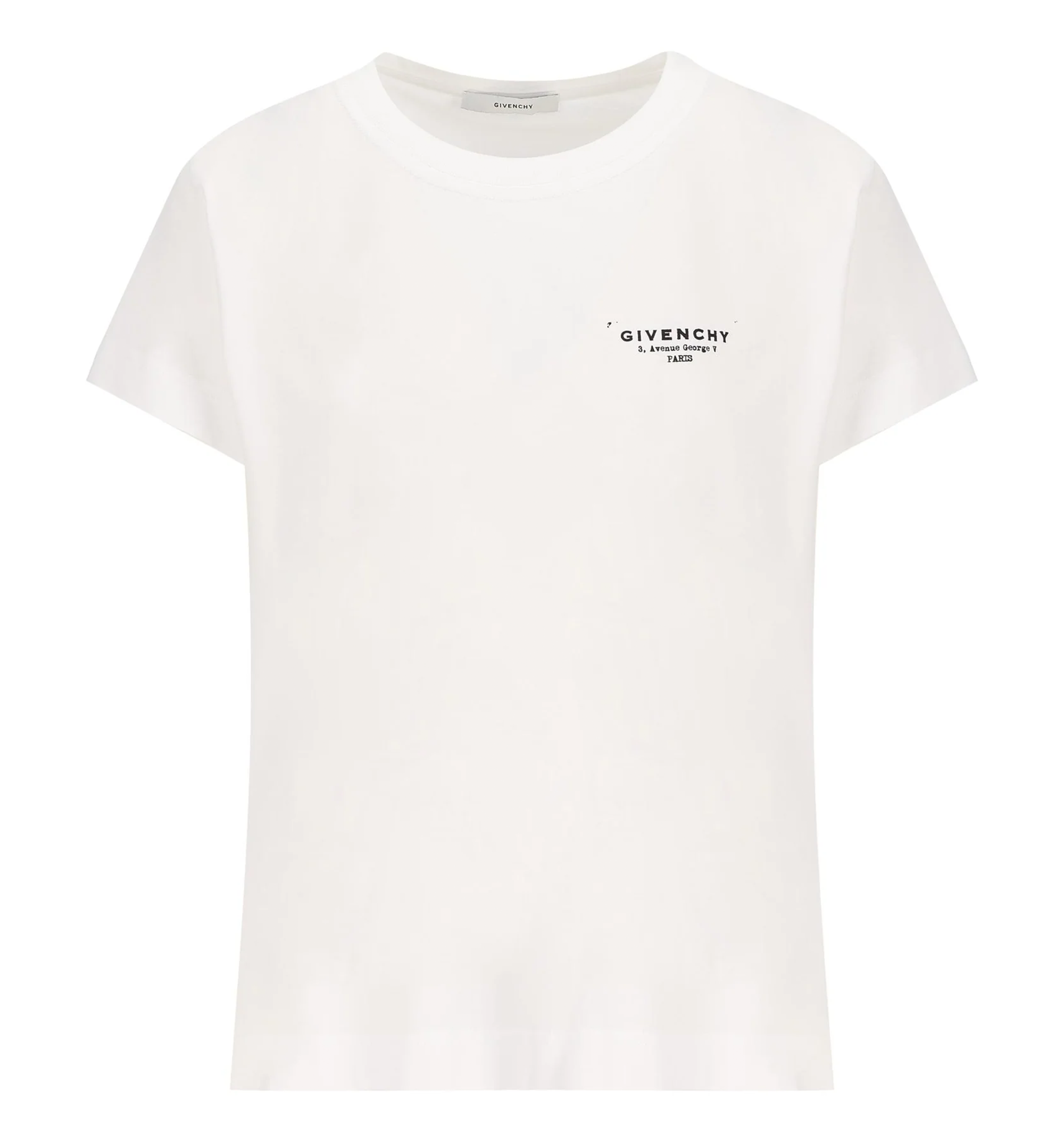 T-Shirt In Cotton With Givenchy Stamp Print