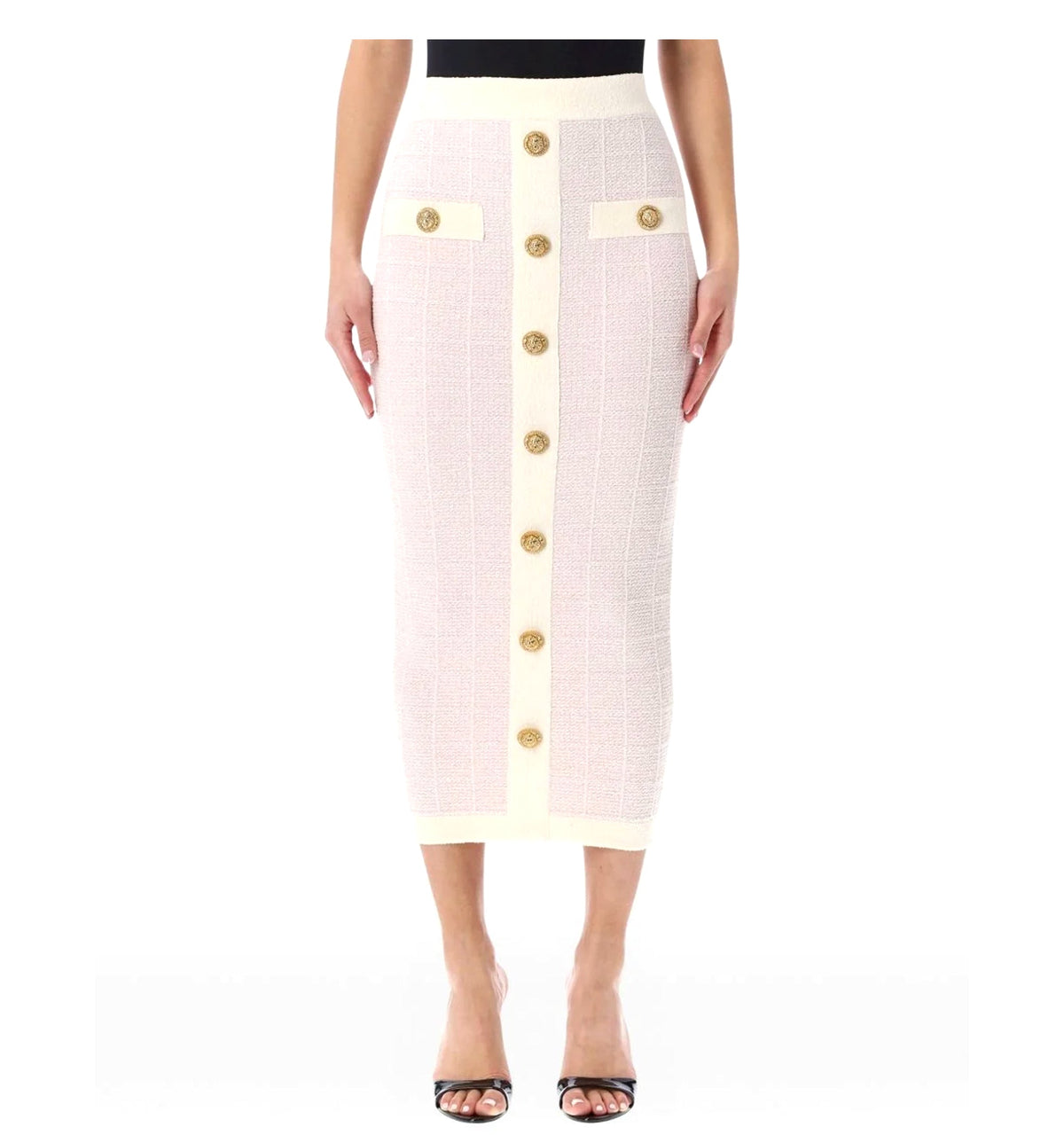 Tweed long skirt