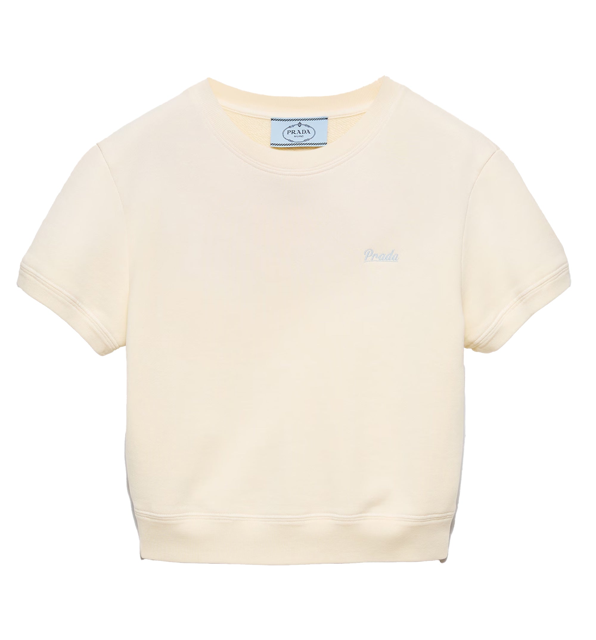 Cotton Fleece Crew-Neck T-Shirt