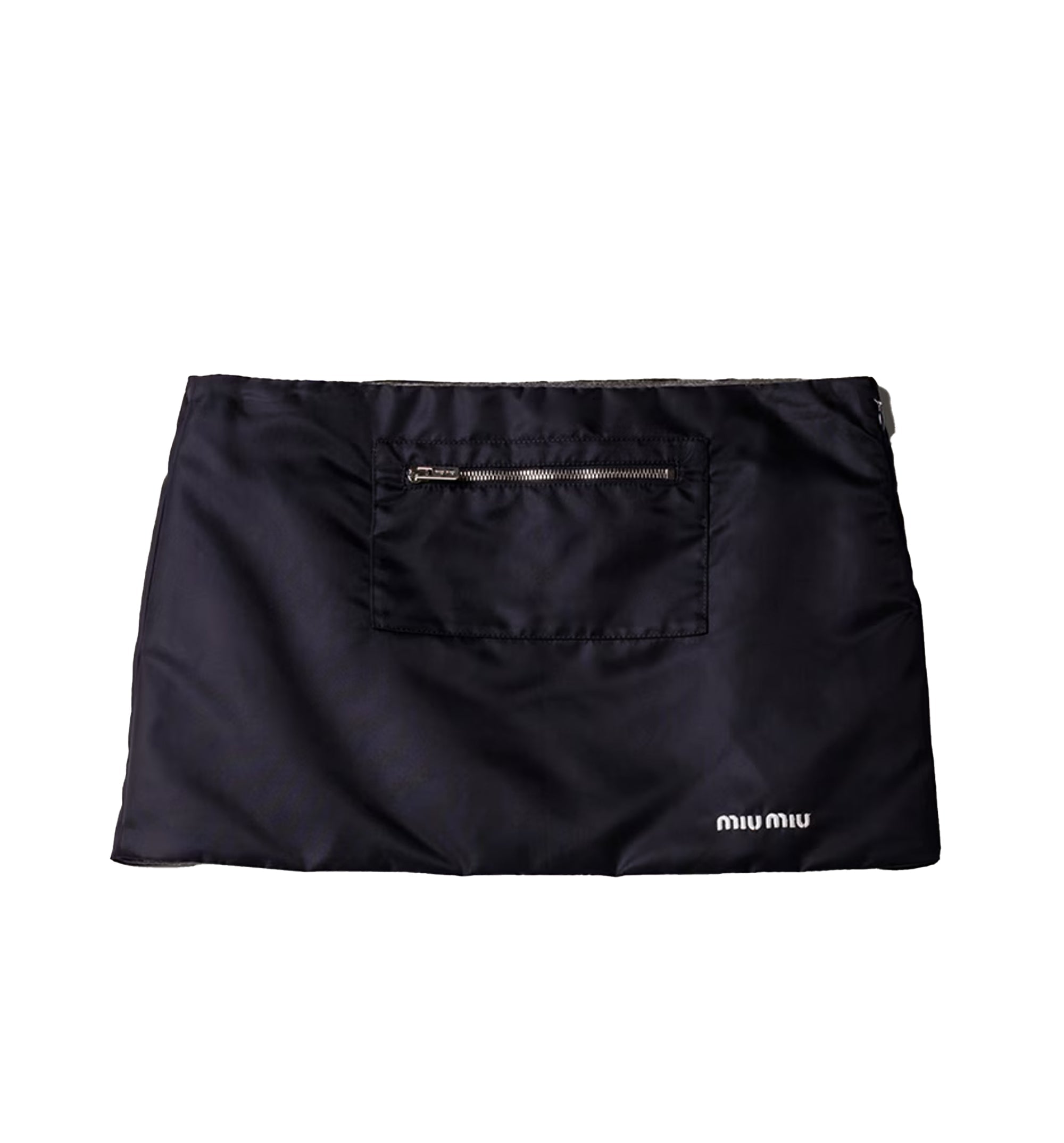 Technical gazar and fleece skirt