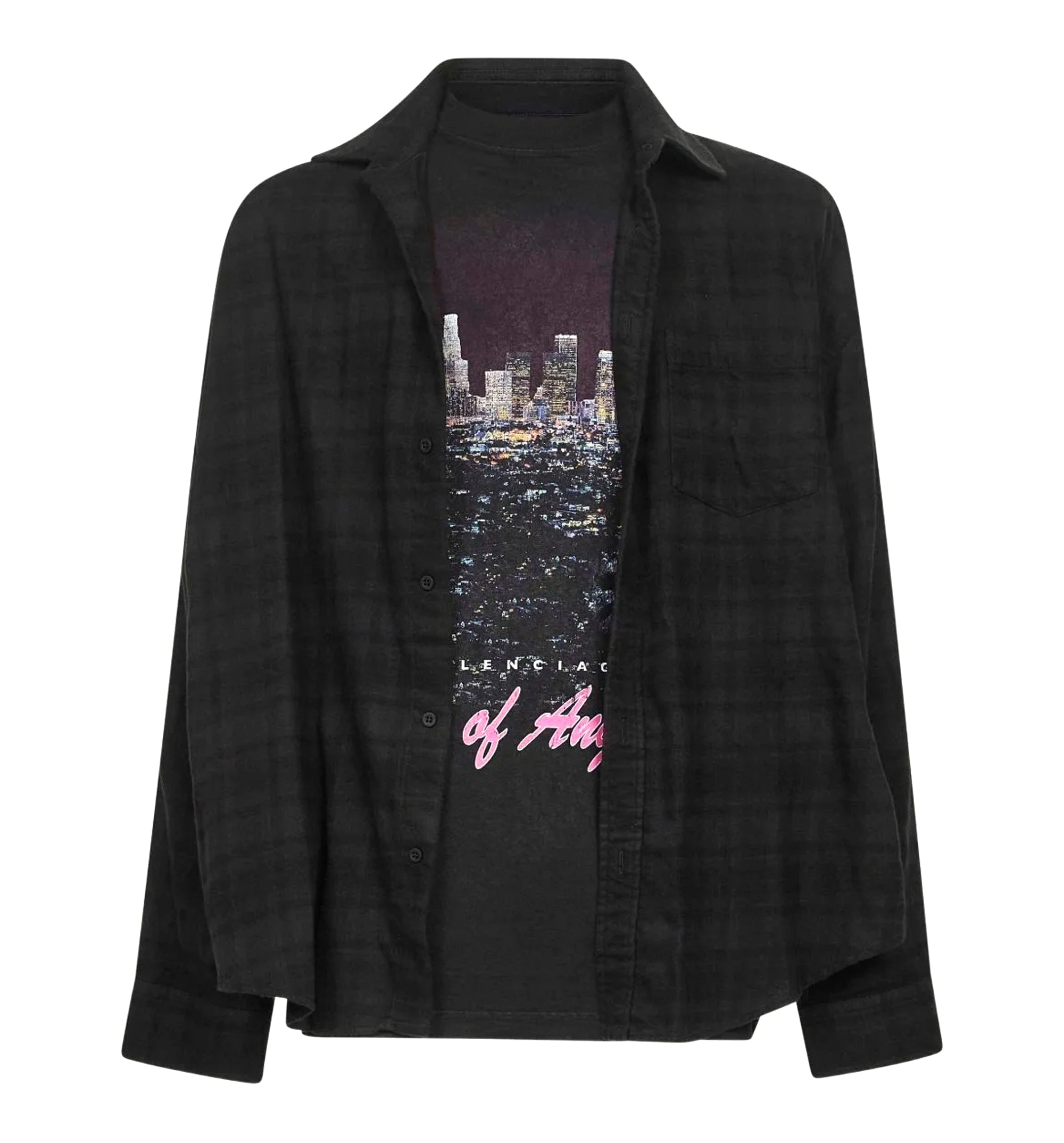 Layered Shirt in Black