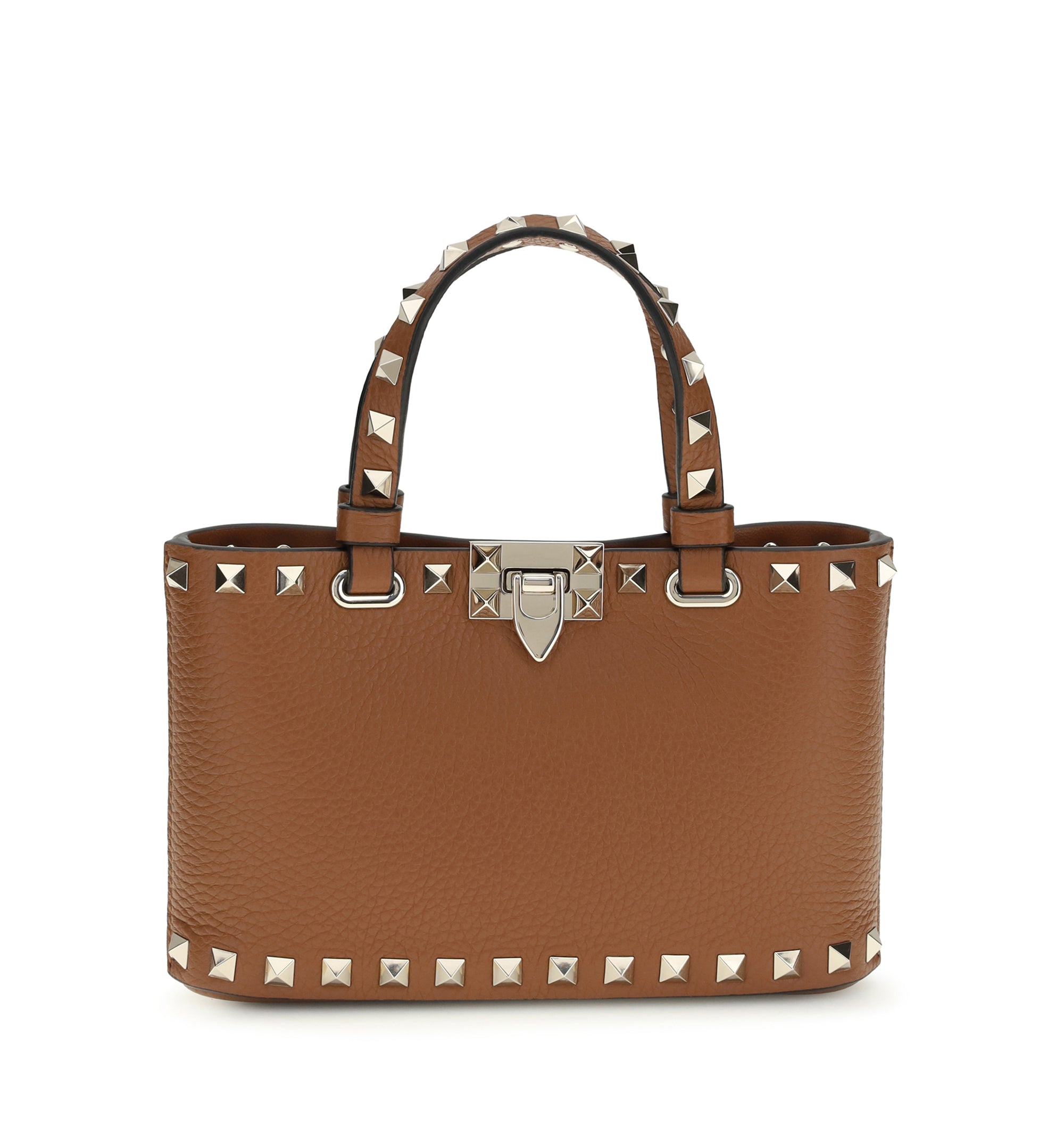 Rockstud Mini Shopping Bag In Grainy Calfskin