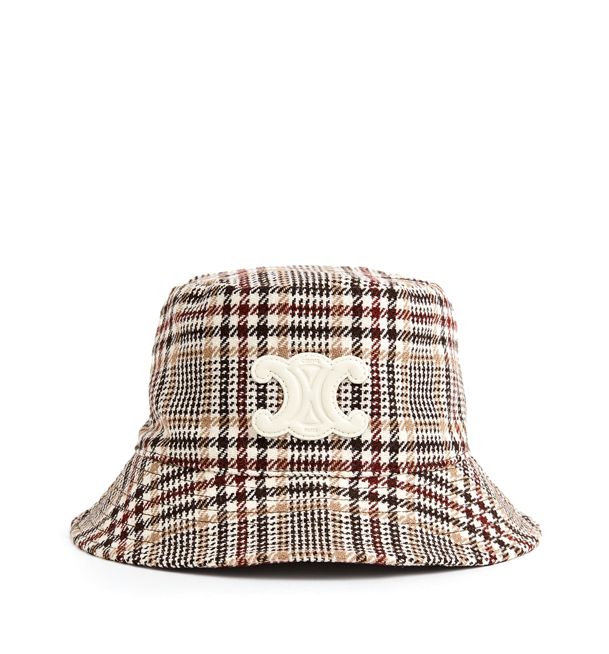 Triomphe Bucket Hat In Prince Of Wales Wool